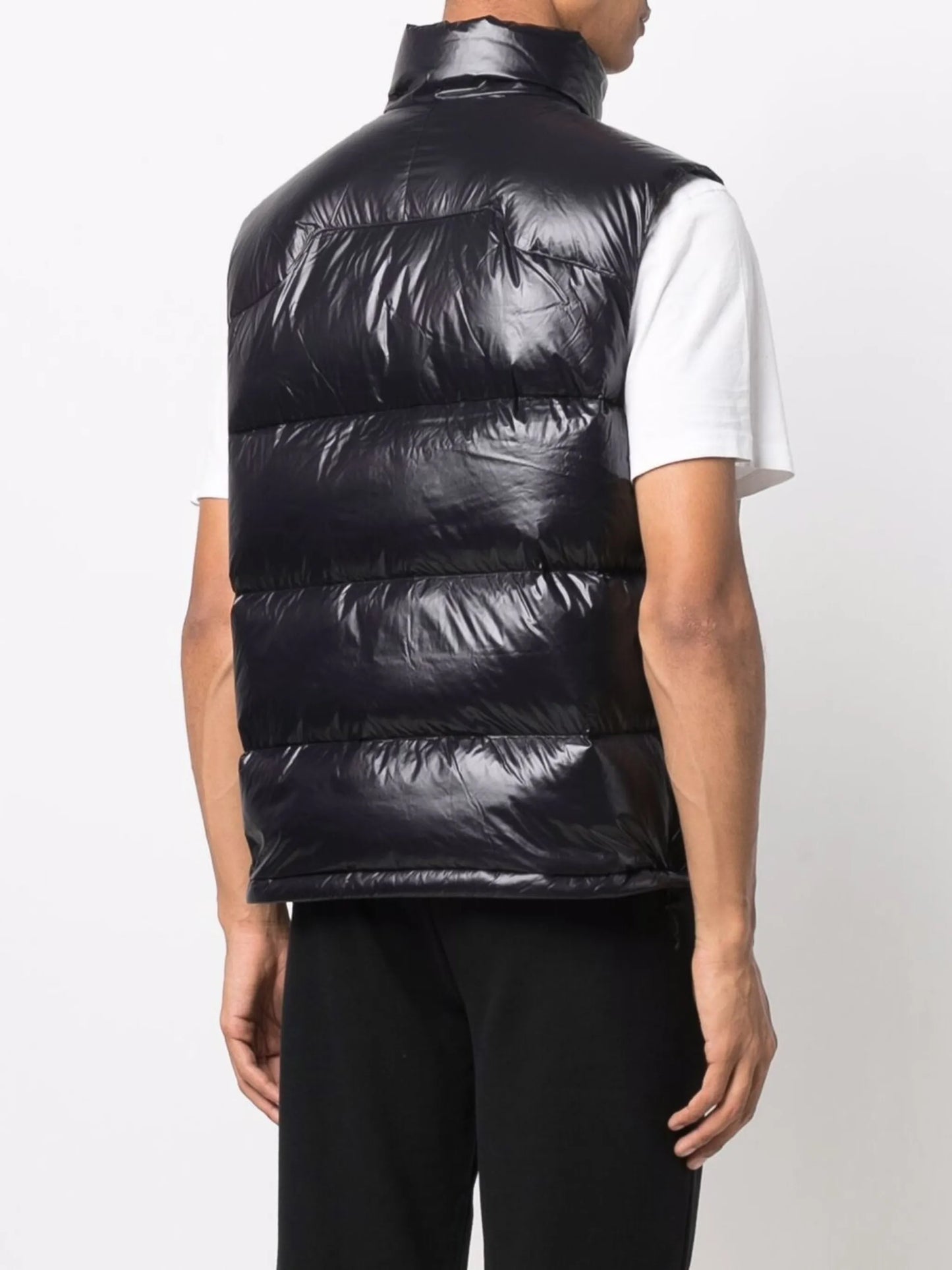 embroidered logo gilet jacket