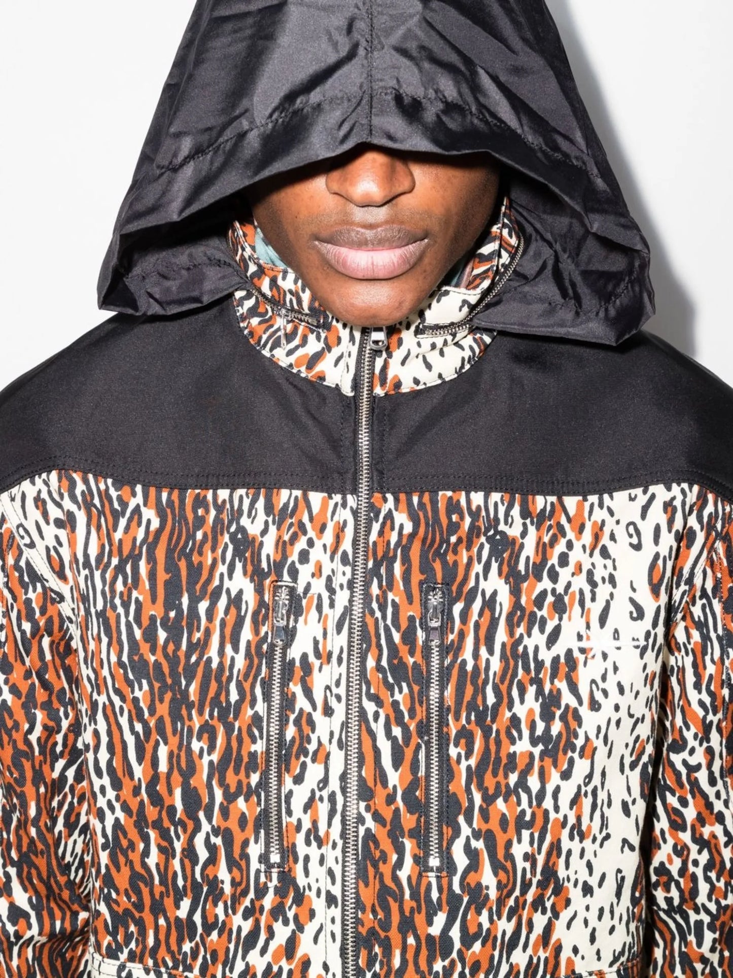 leopard print hooded jacket