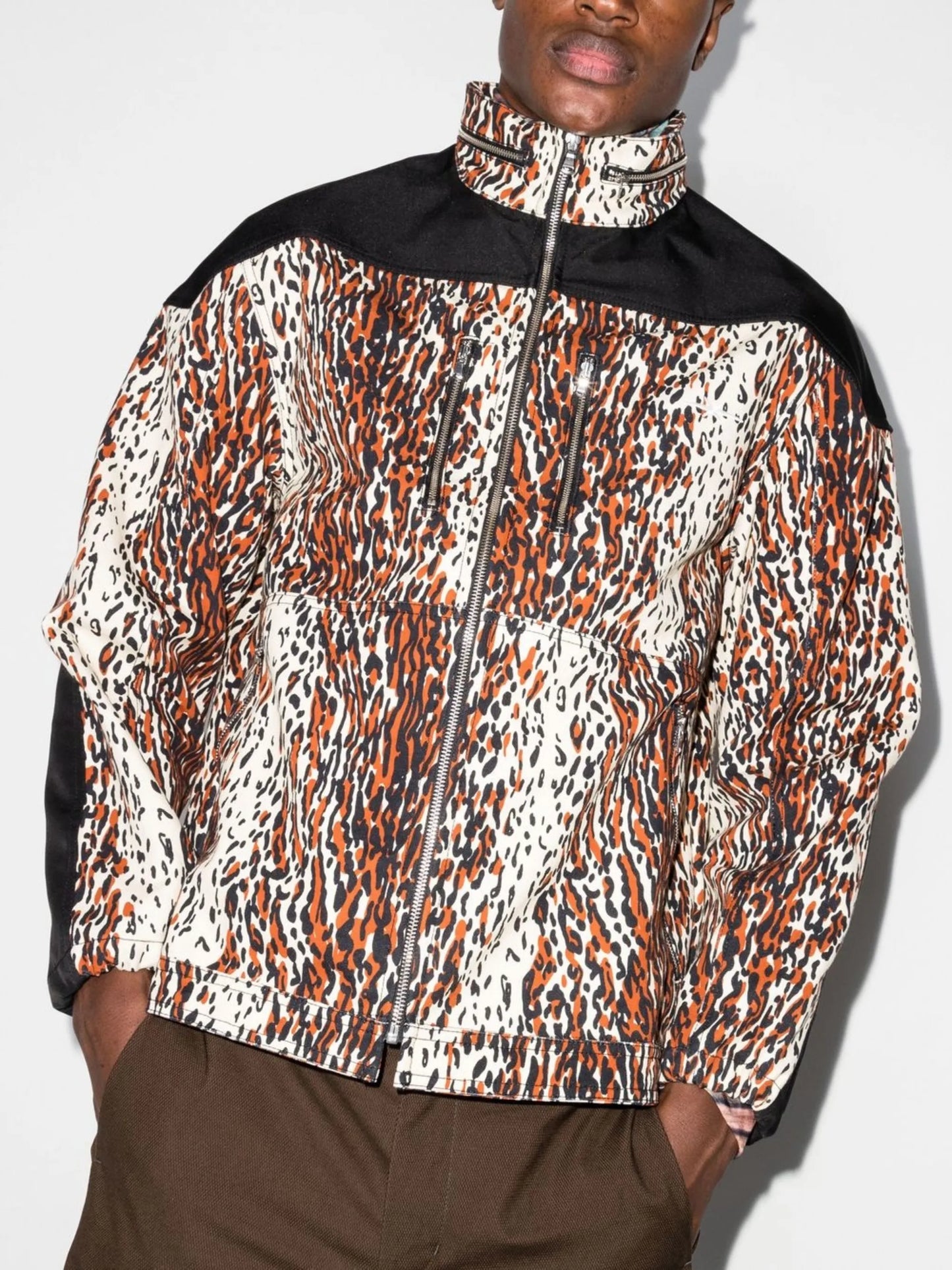 leopard print hooded jacket