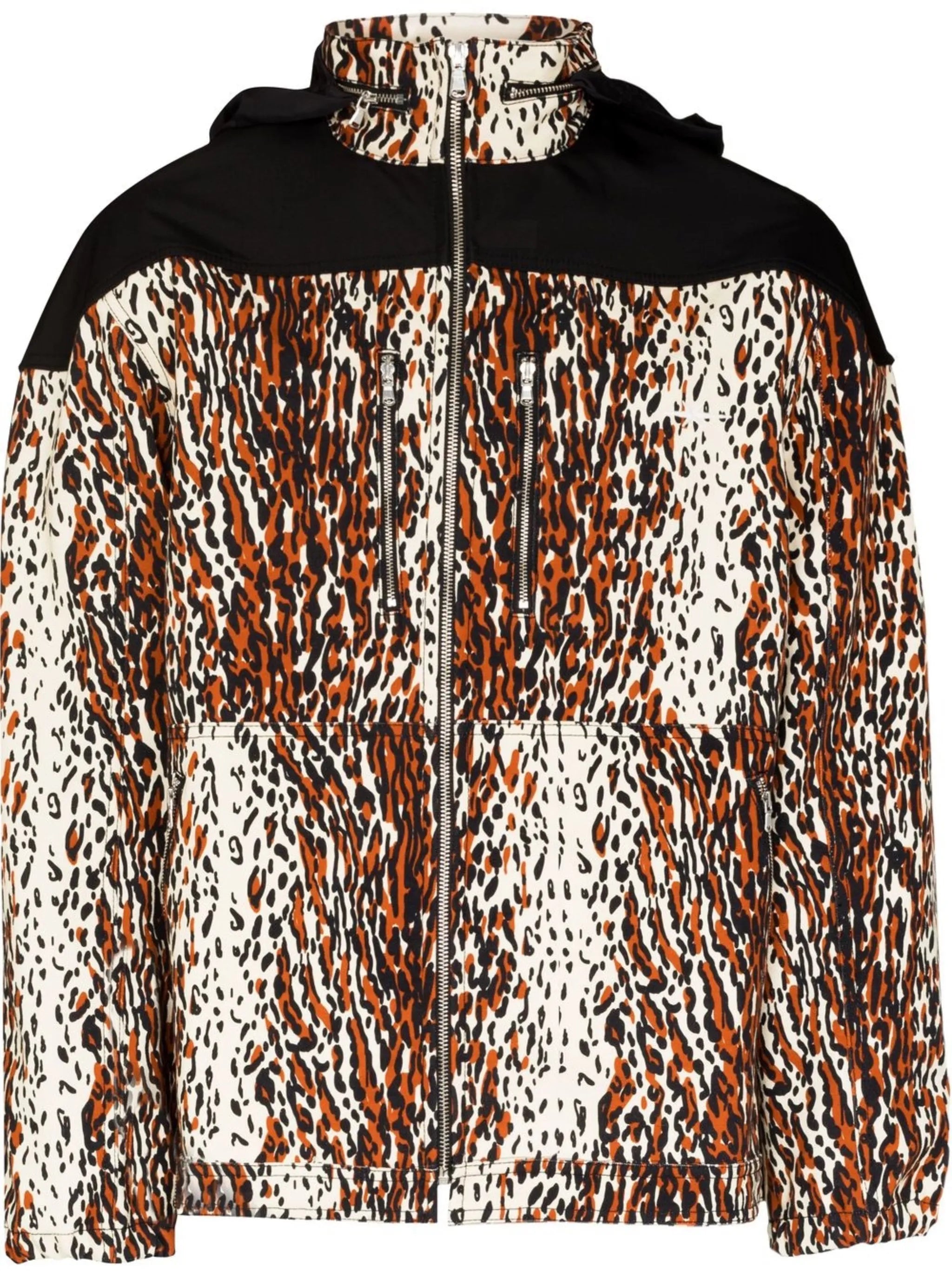 leopard print hooded jacket