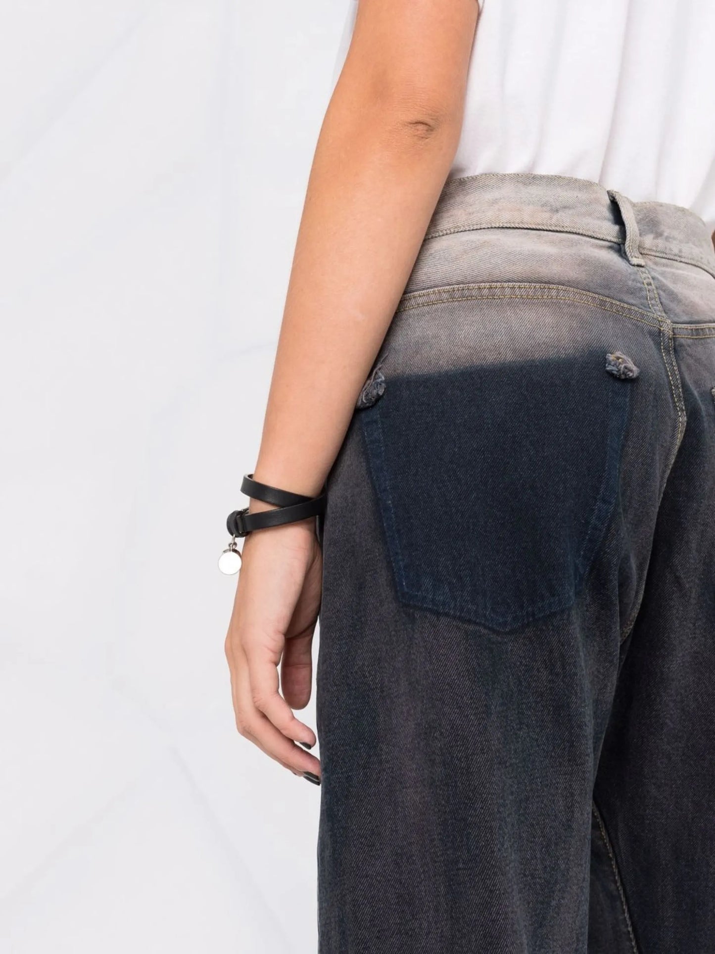 distressed ombre jeans