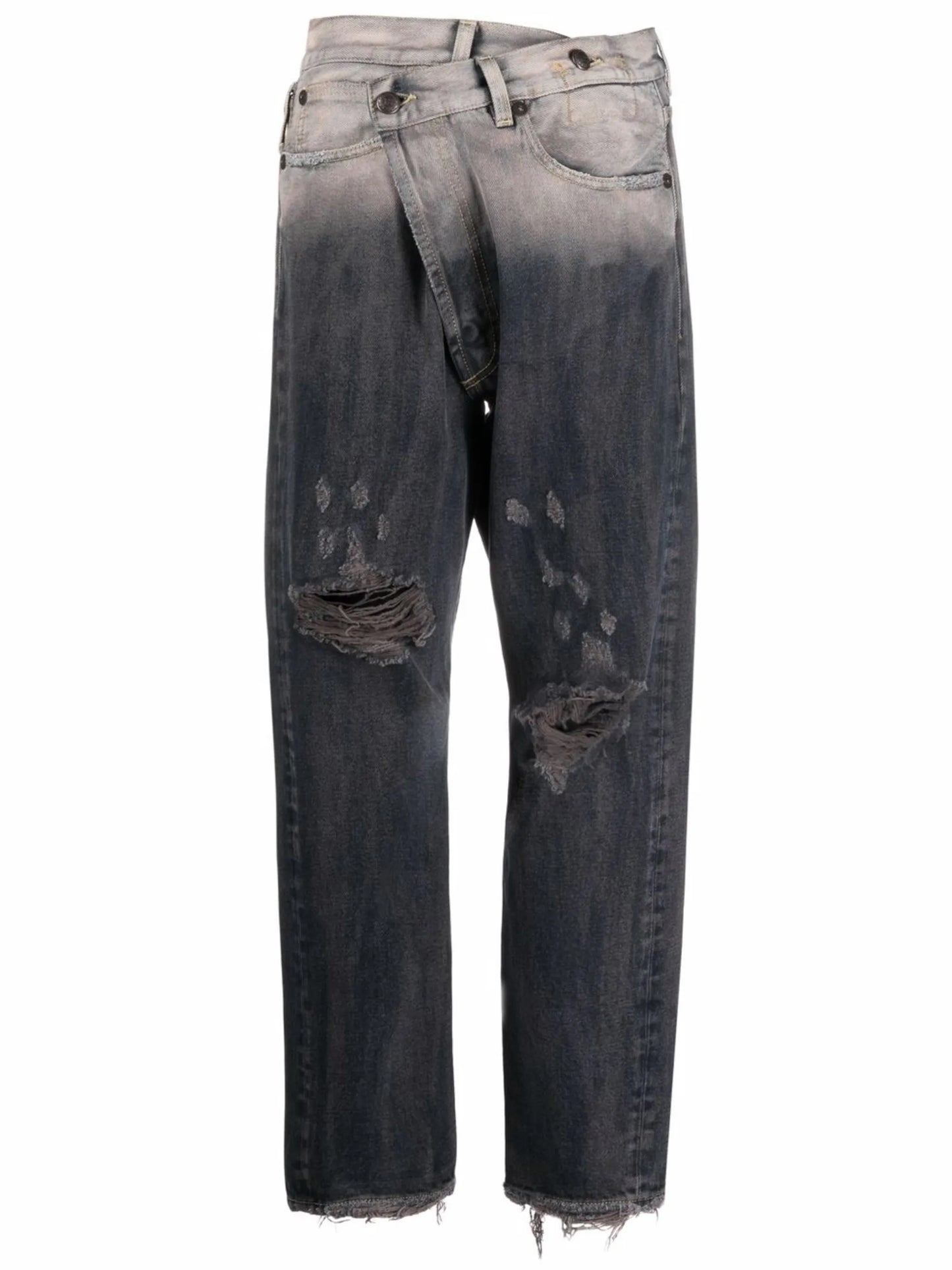 distressed ombre jeans