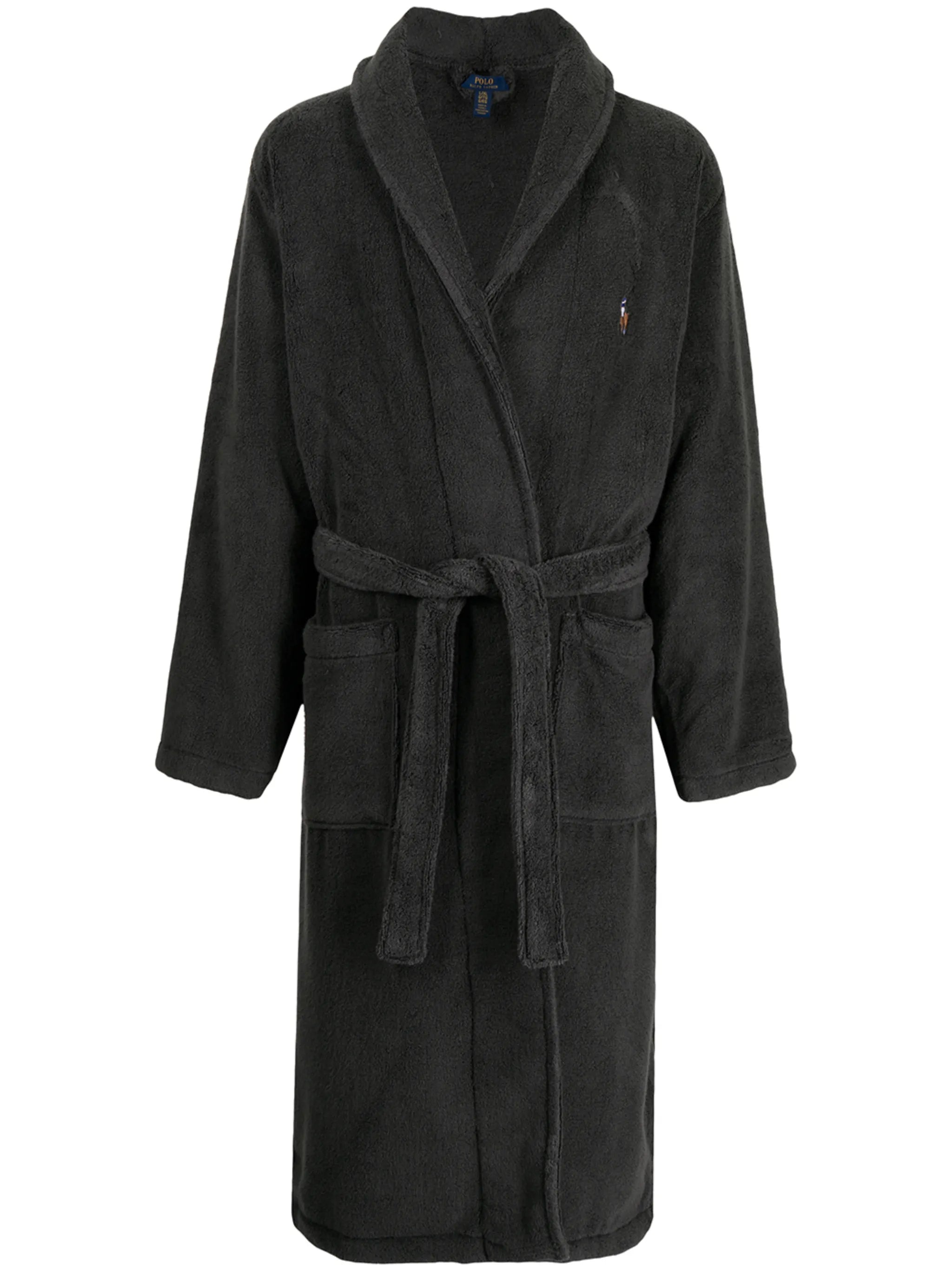 logo-embroidered bathrobe