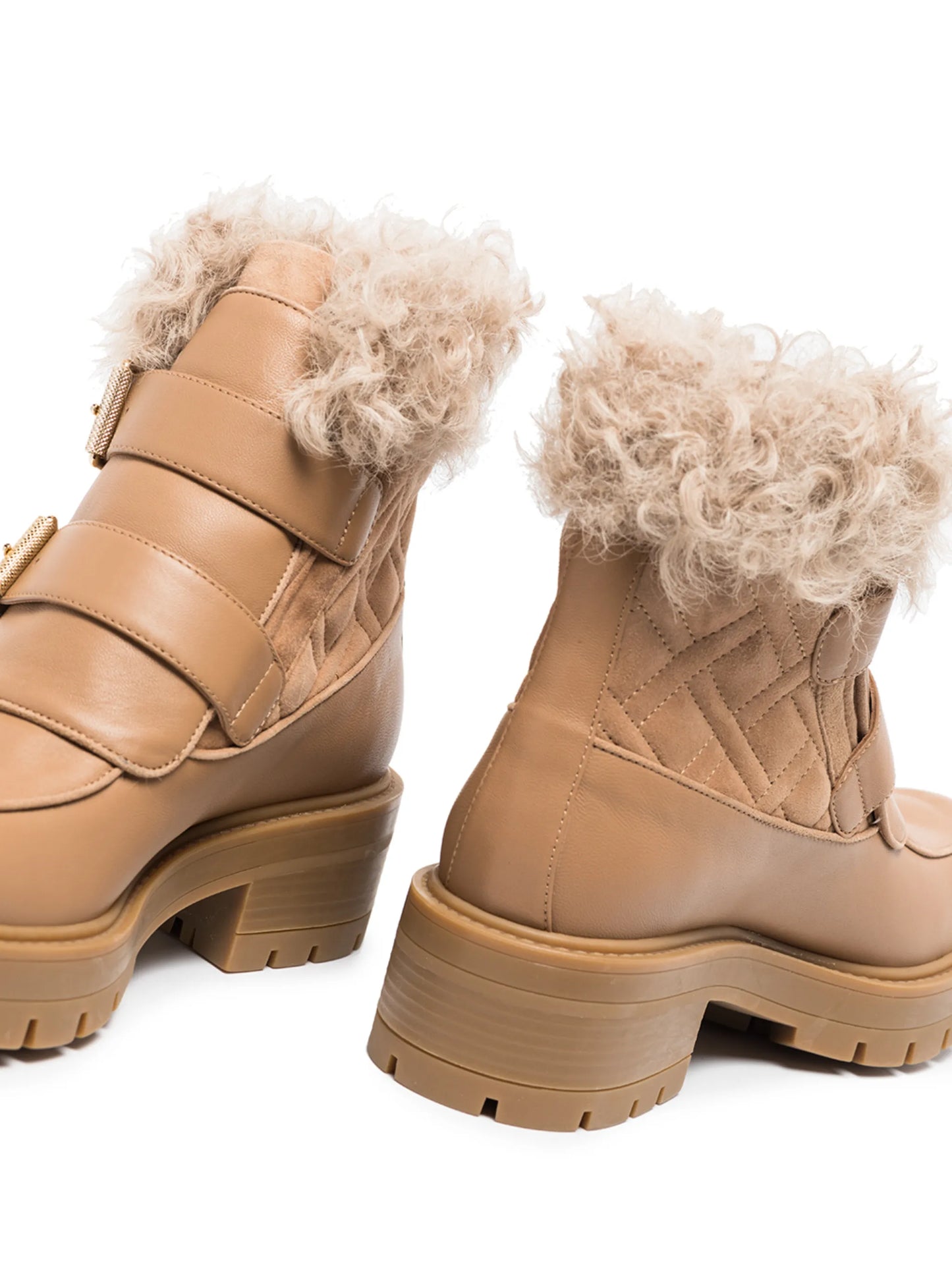 Ryan faux-fur buckle-strap boots