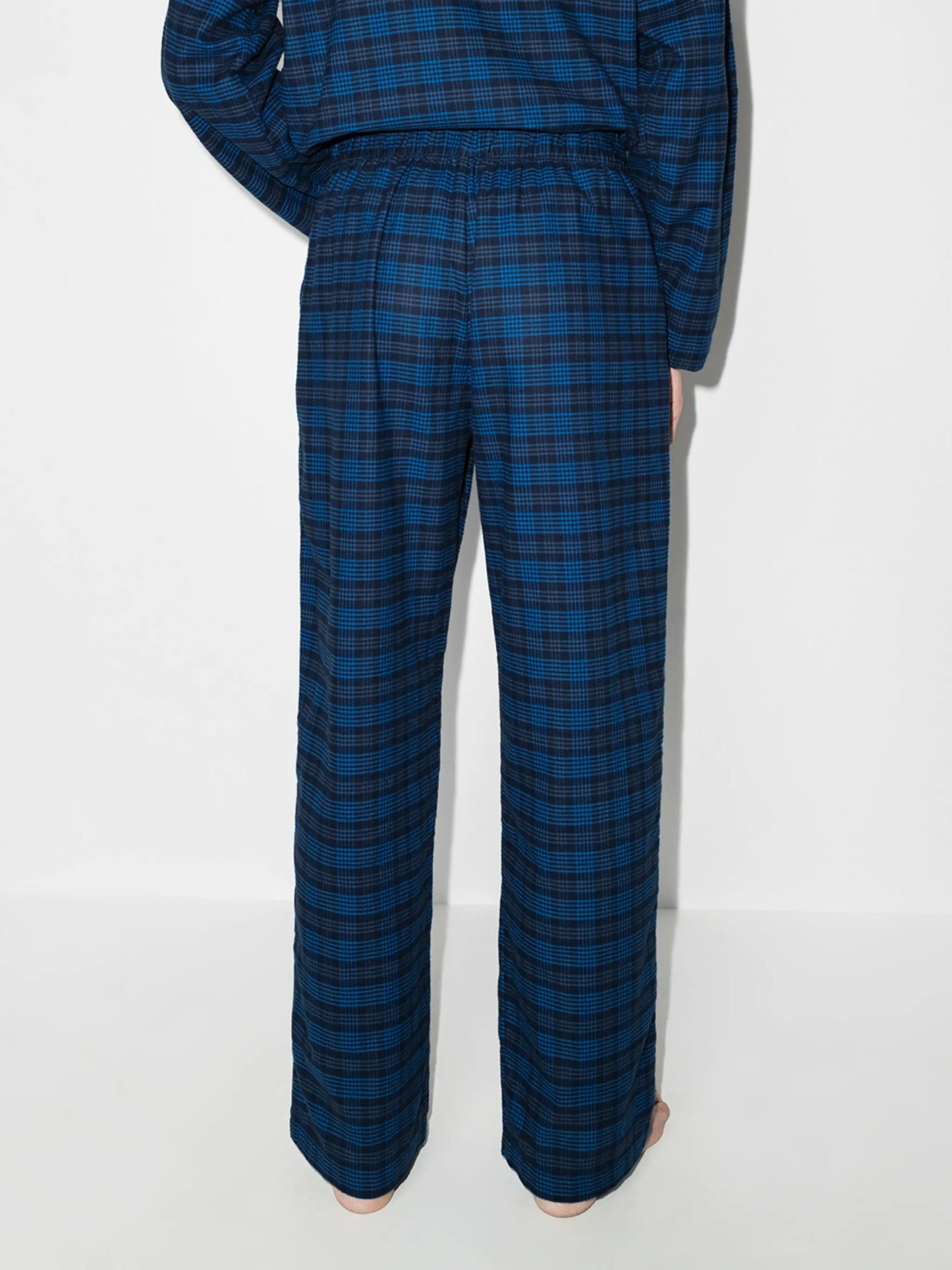 flannel check pajama trousers