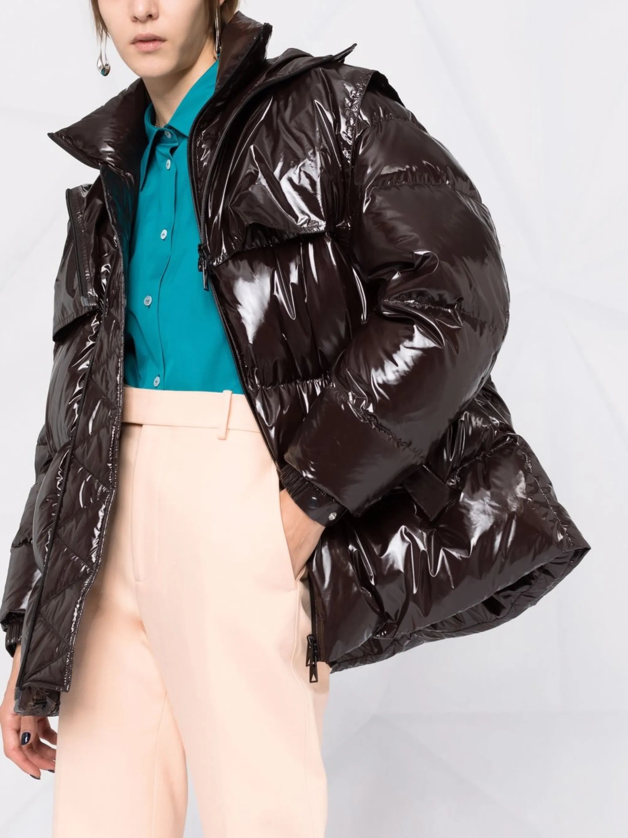 hooded padded coat
