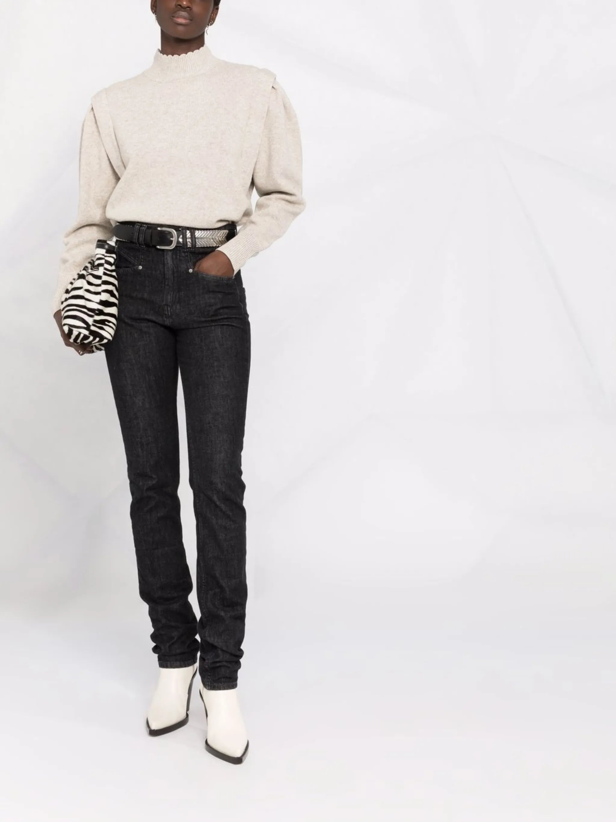 Lucile oversized-shoulder jumper