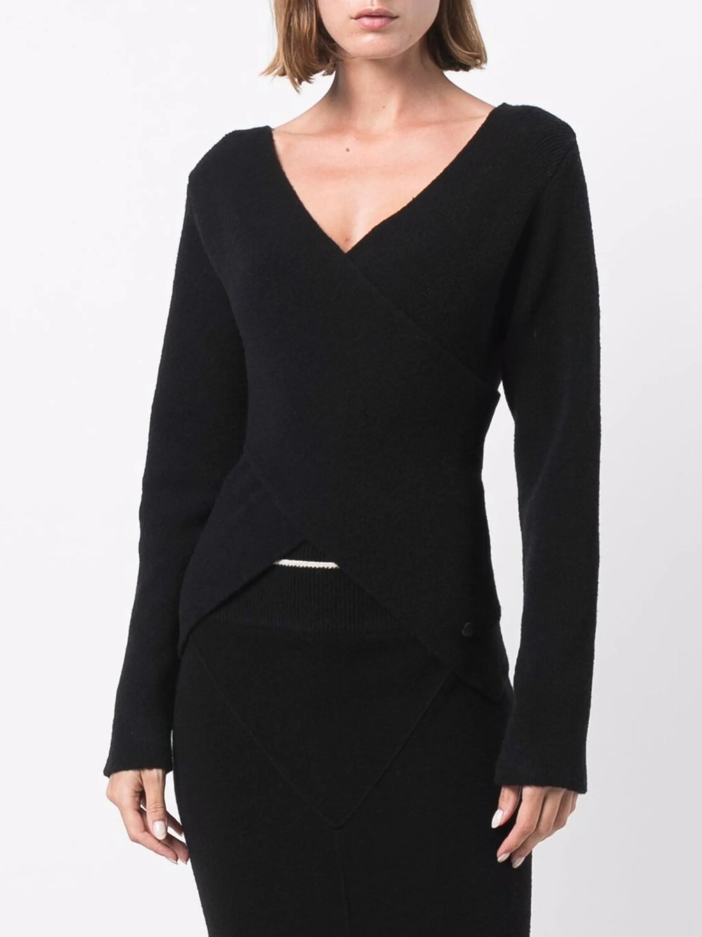 asymmetric-hem jumper