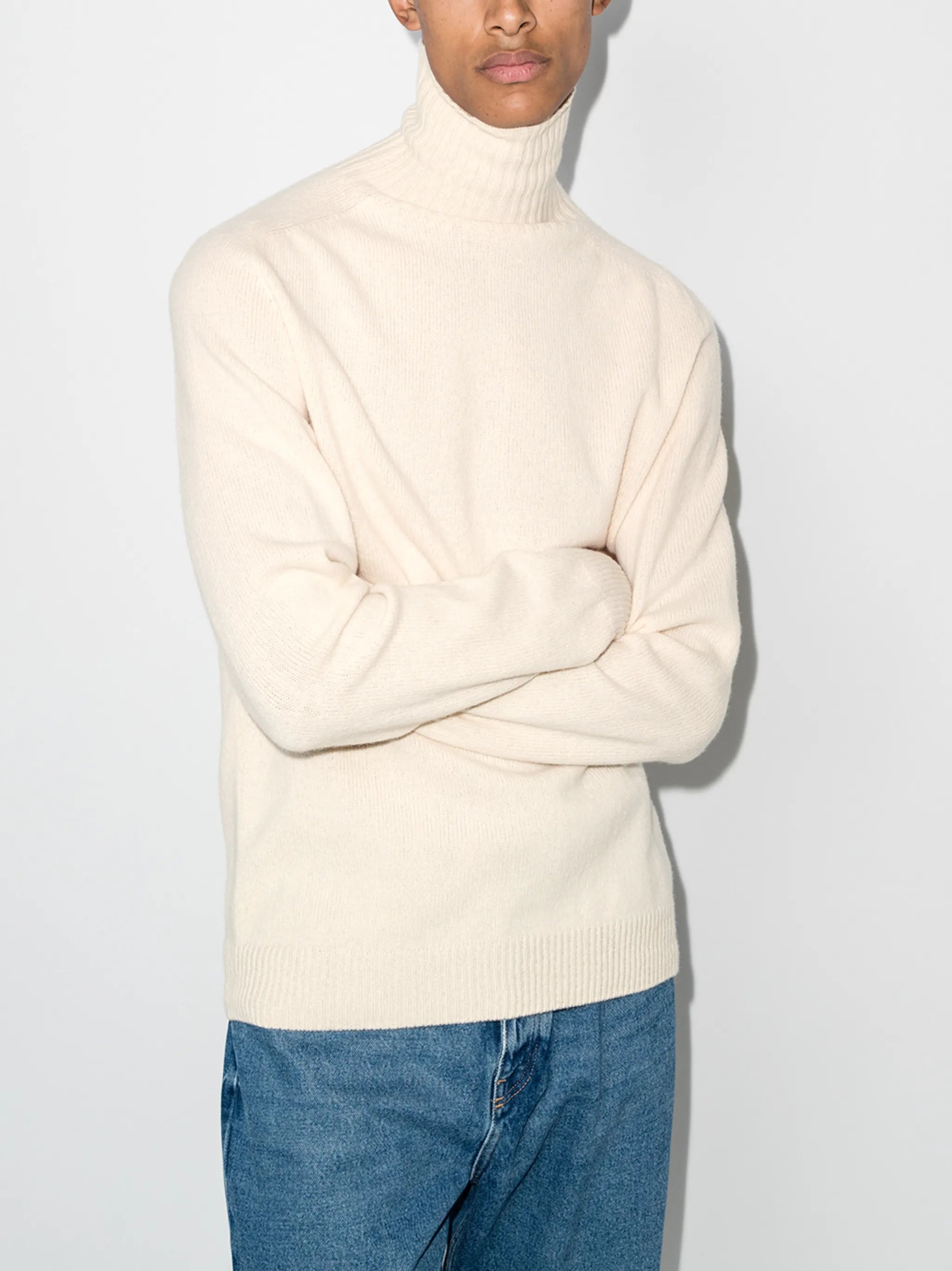 roll-neck wool jumper