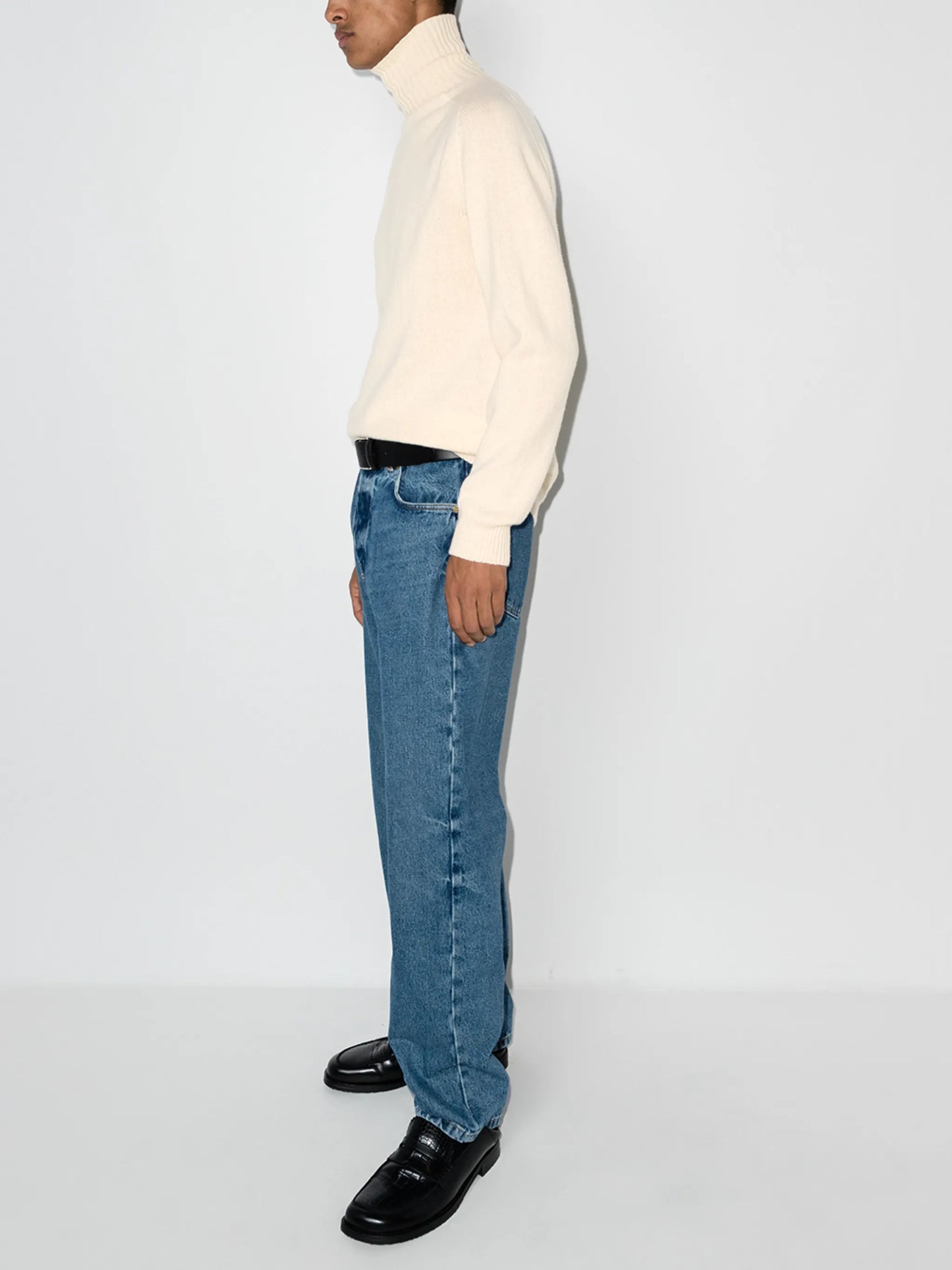roll-neck wool jumper