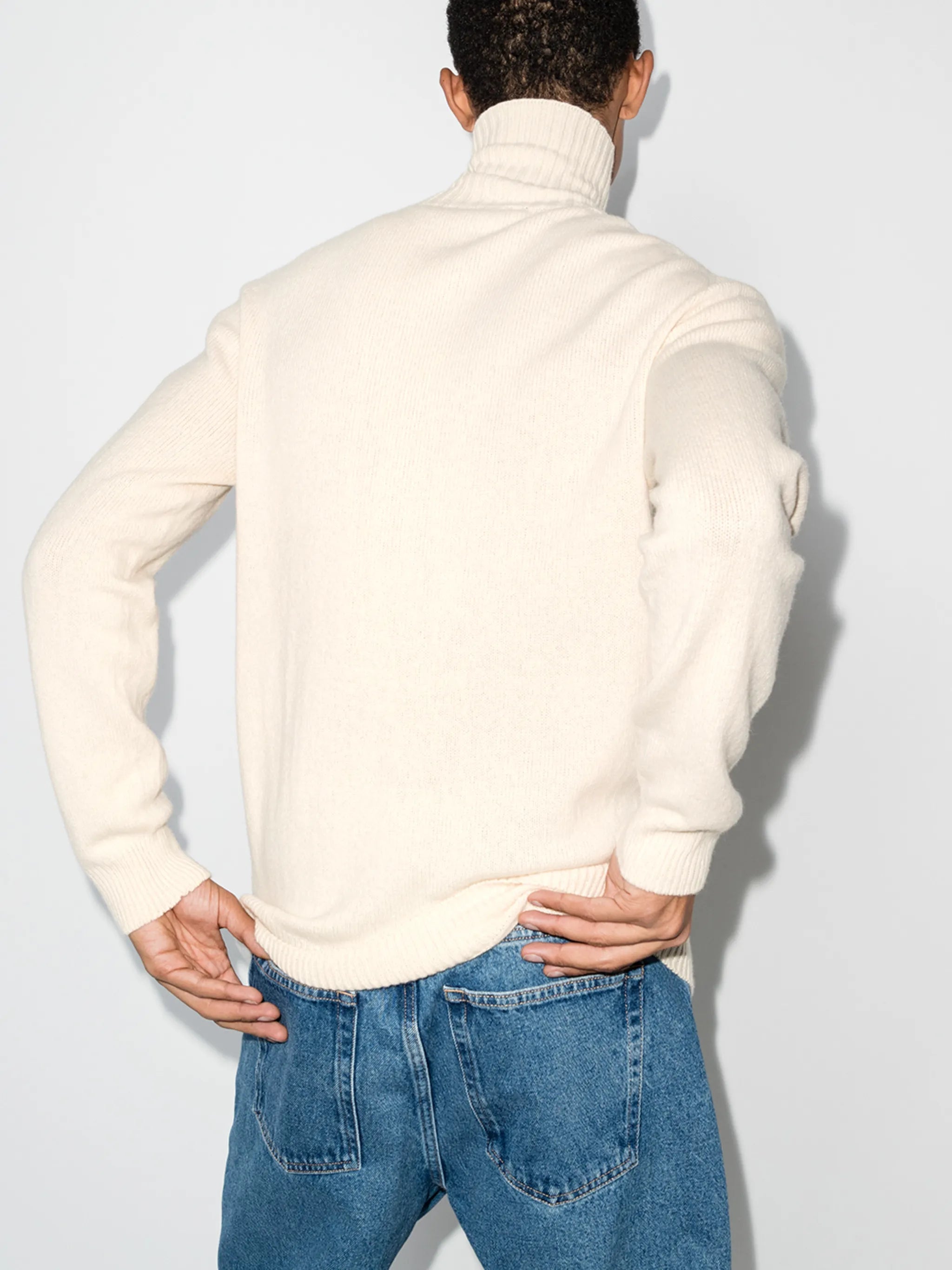 roll-neck wool jumper