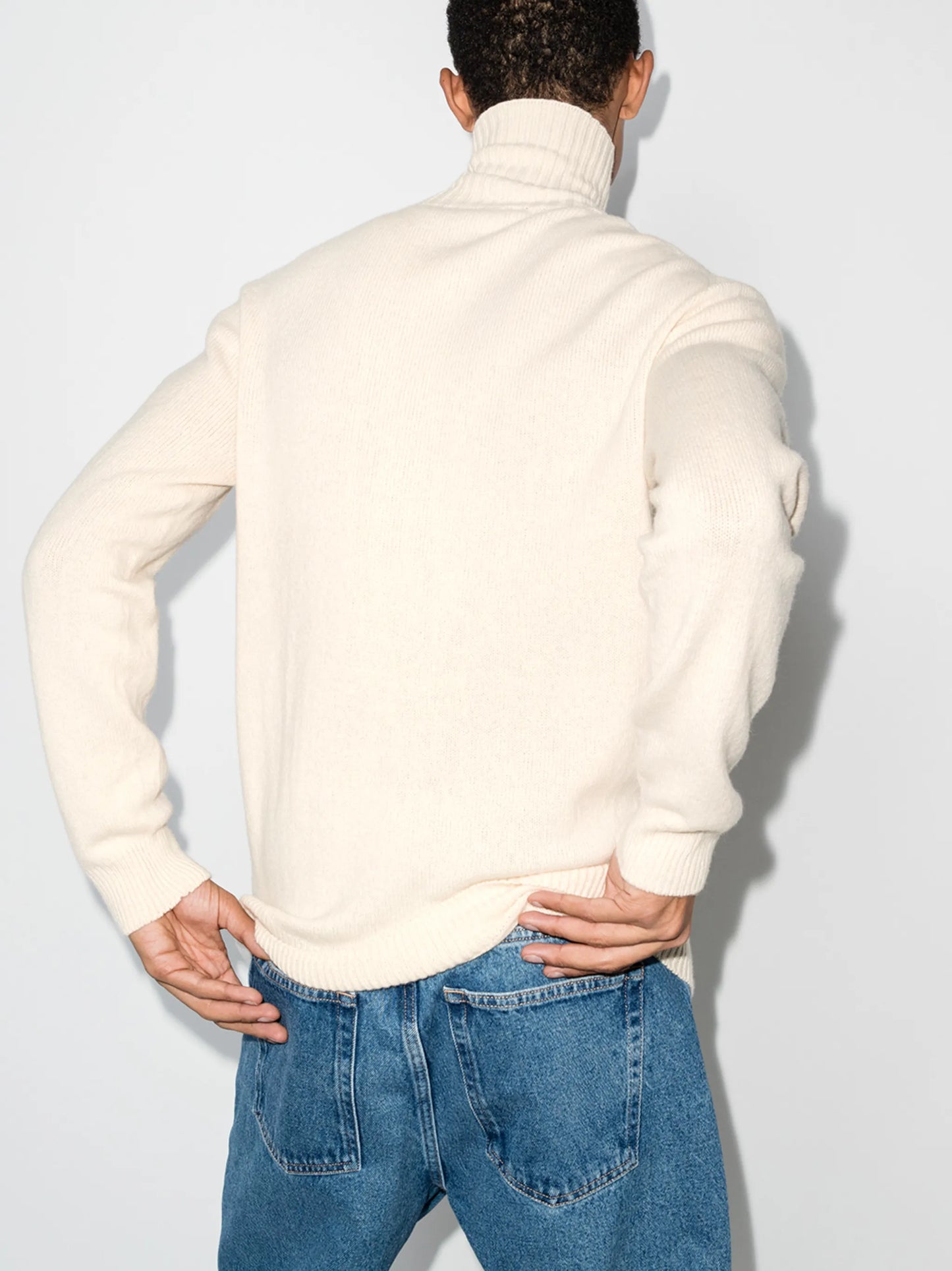 roll-neck wool jumper
