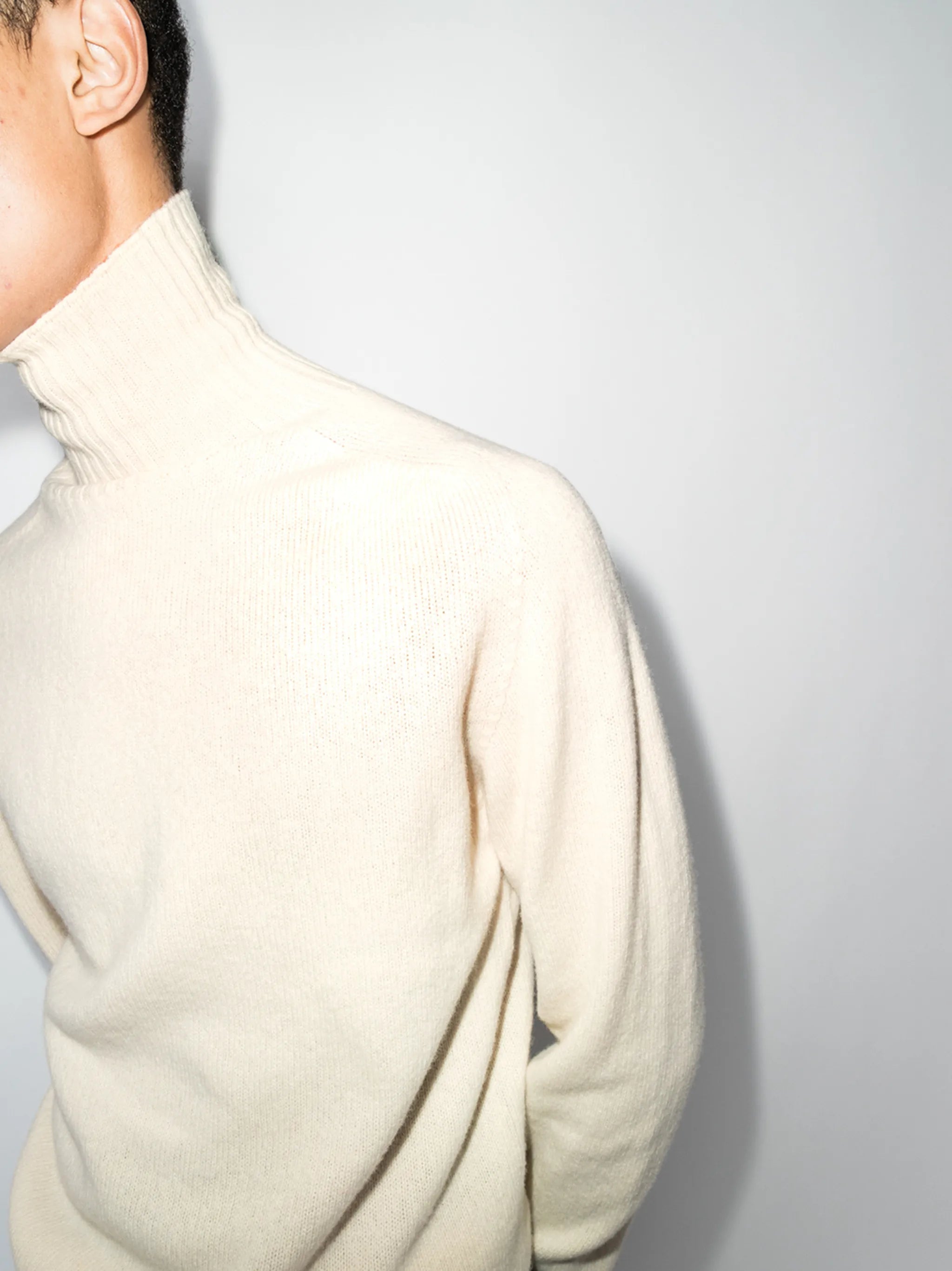 roll-neck wool jumper