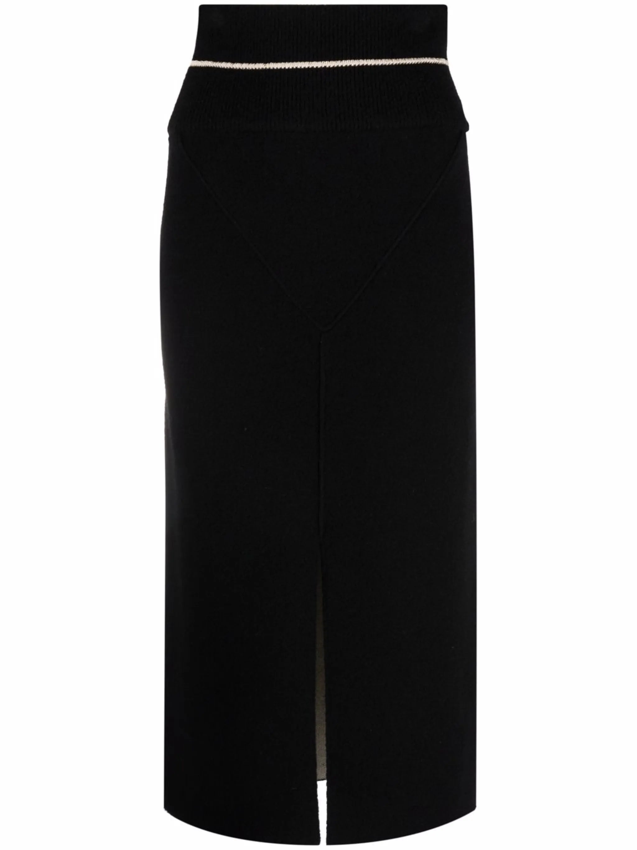 front-slit skirt