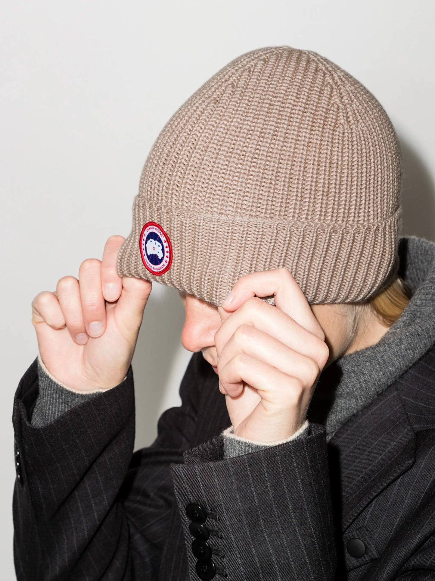 Arctic ribbed-knit beanie