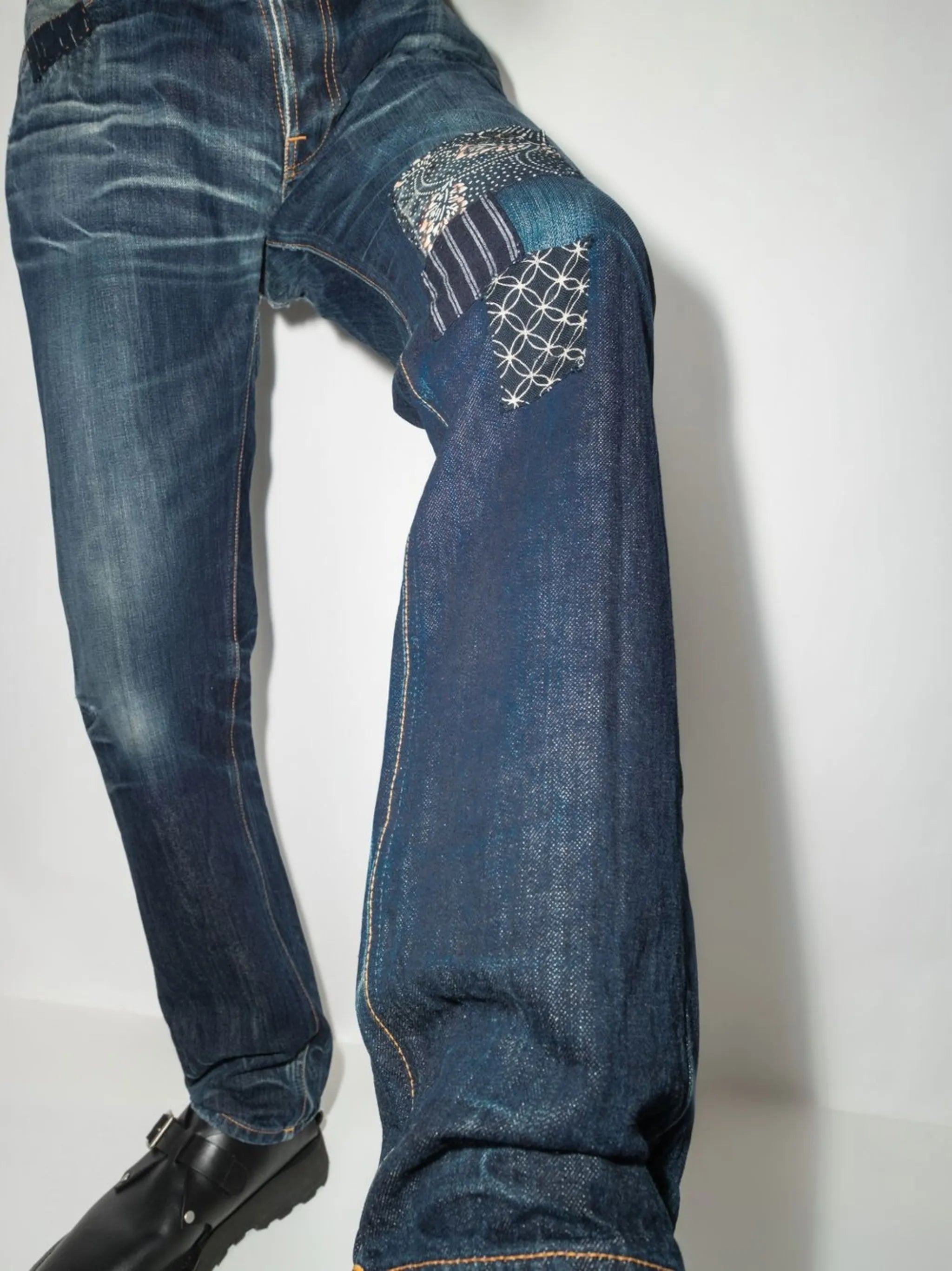 Reworked Hank Rey straight-legged jeans