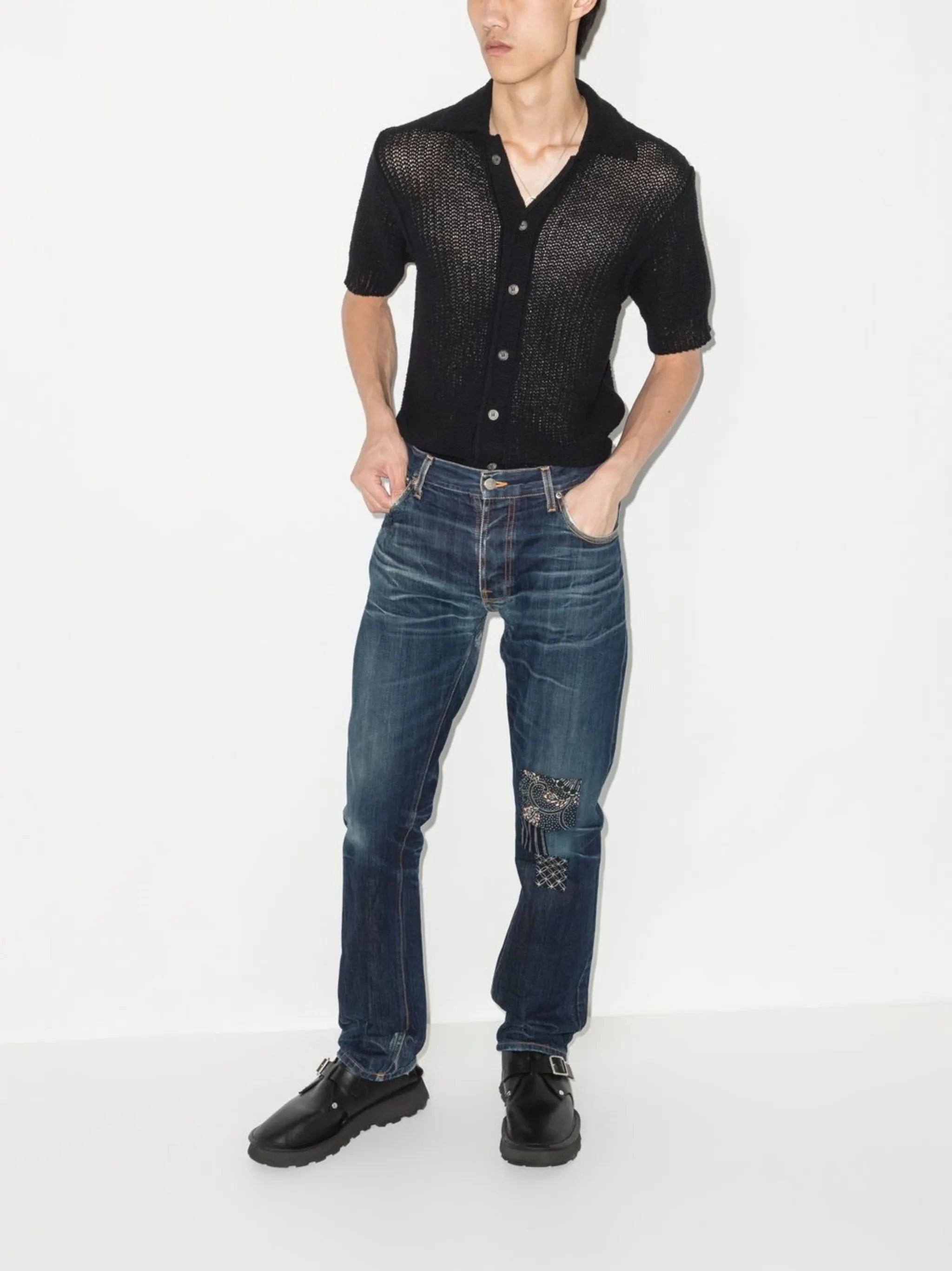 Reworked Hank Rey straight-legged jeans