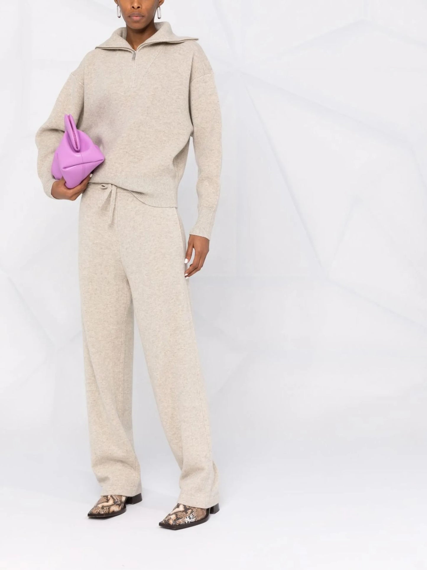 knitted zipped jumper