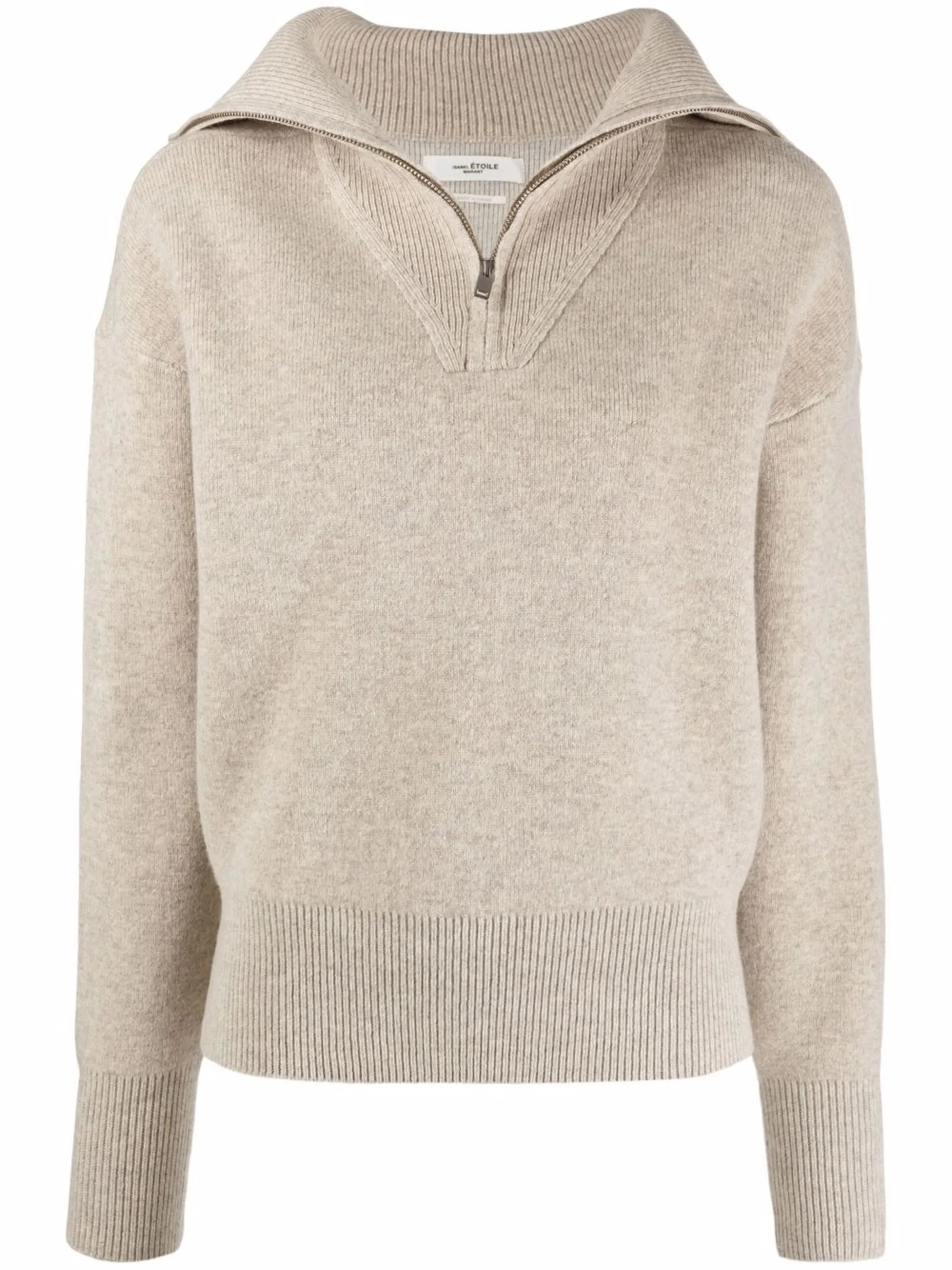 knitted zipped jumper
