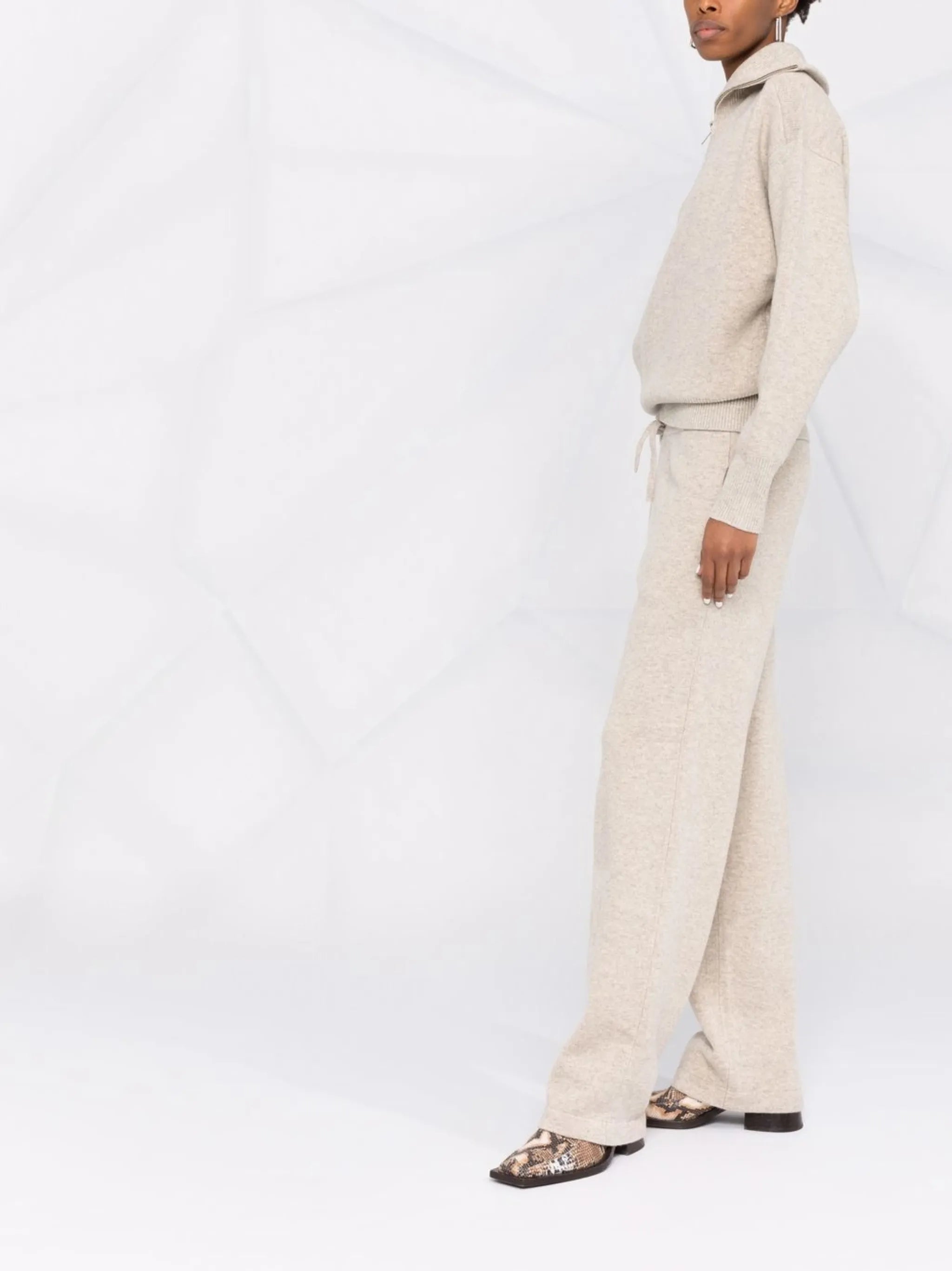 knitted zipped jumper