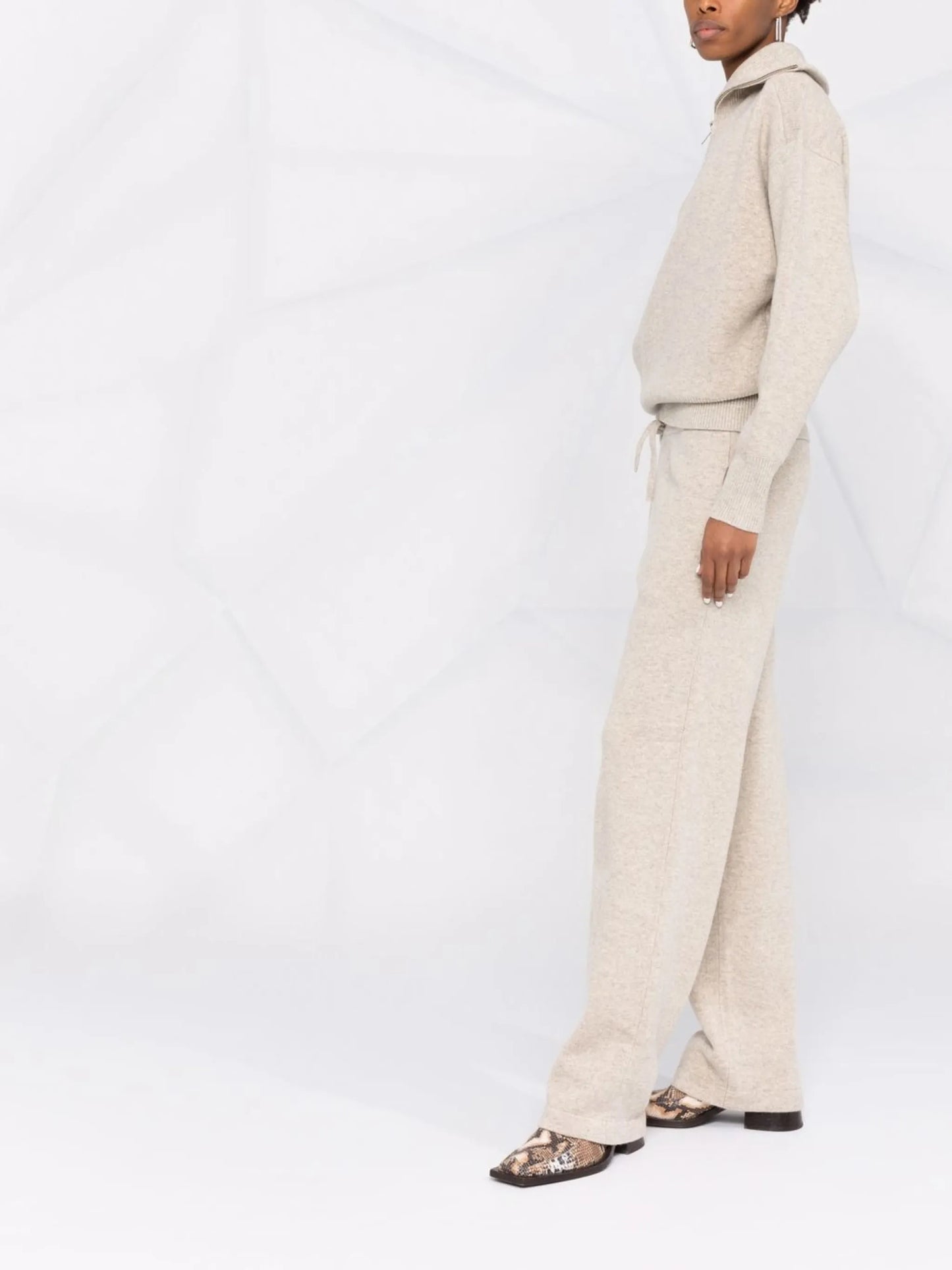 knitted zipped jumper