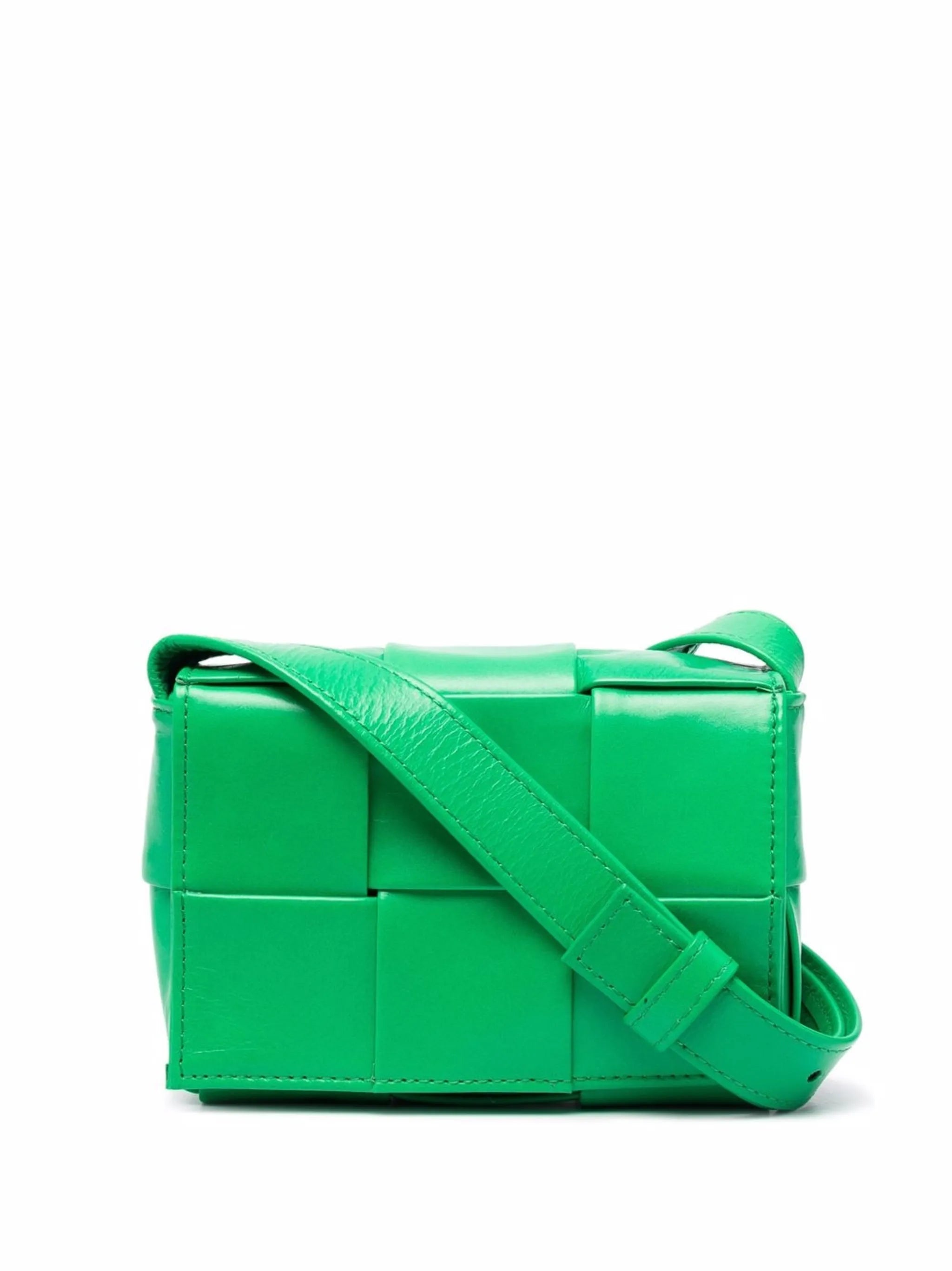 interwoven leather shoulder bag
