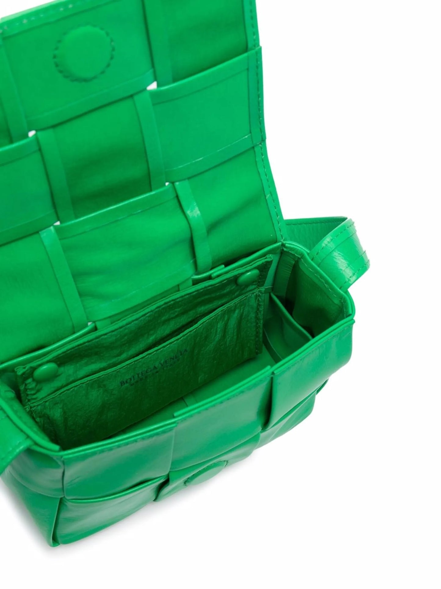 interwoven leather shoulder bag
