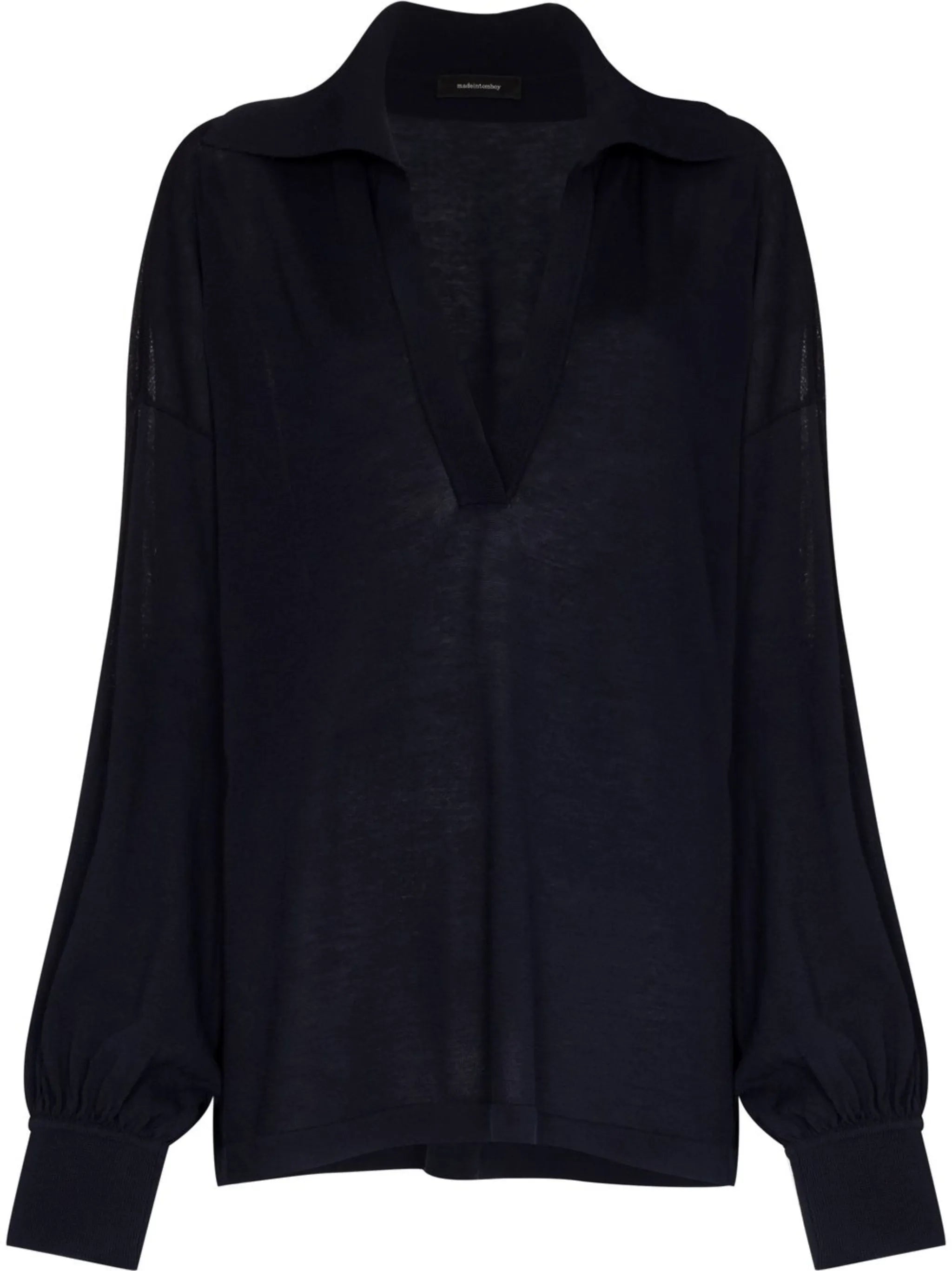 V-neck cotton jumper