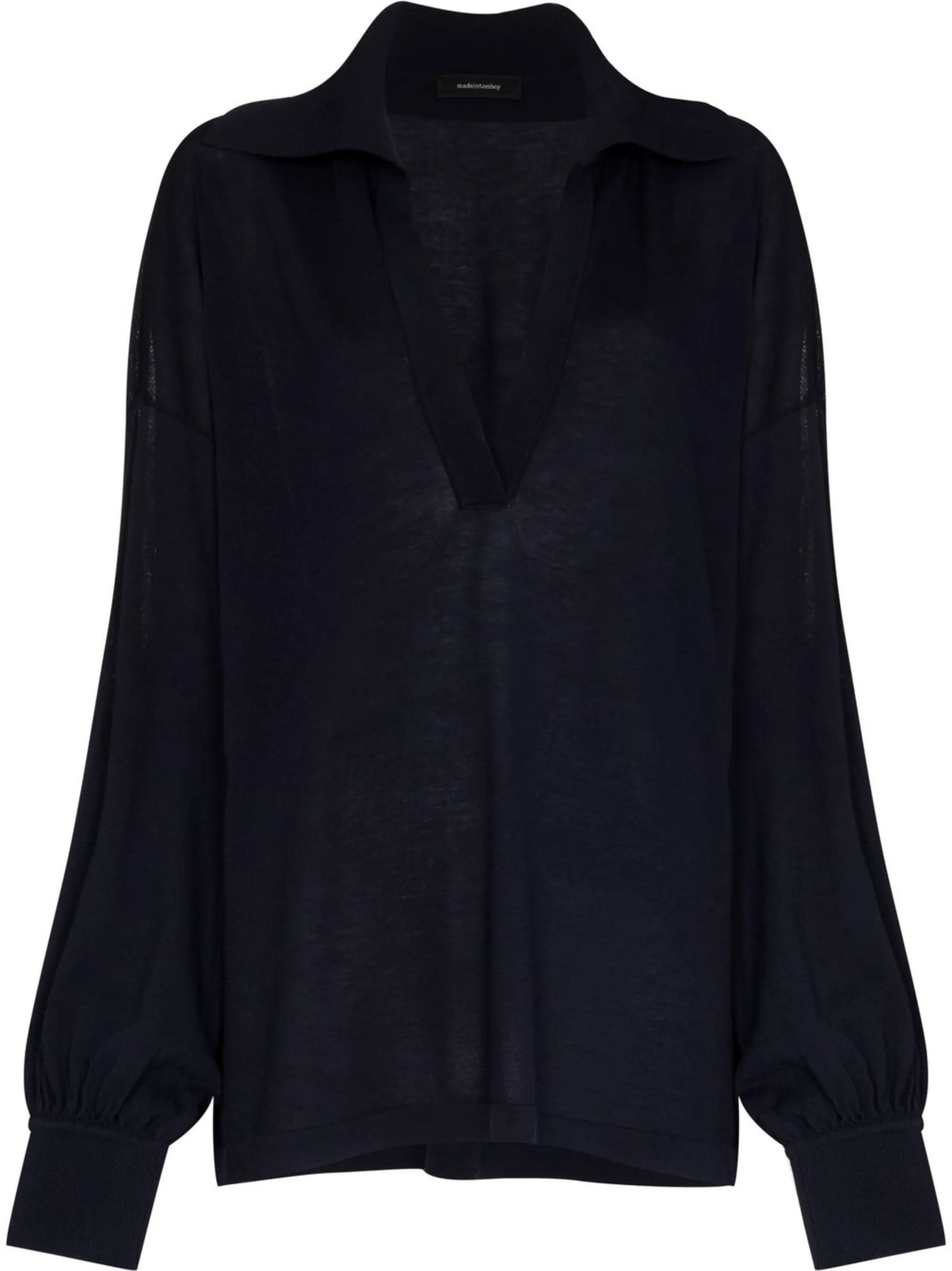V-neck cotton jumper