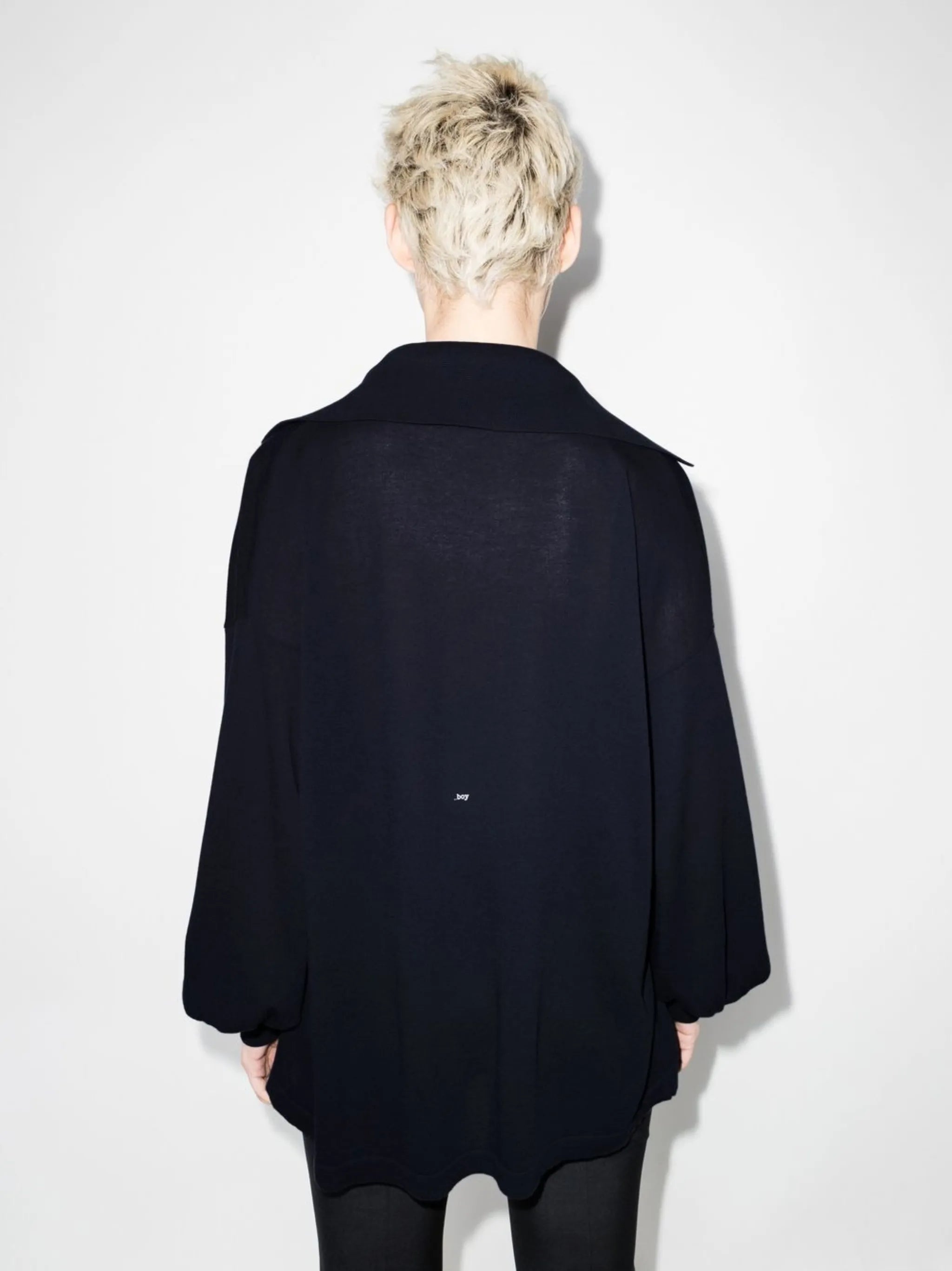 V-neck cotton jumper