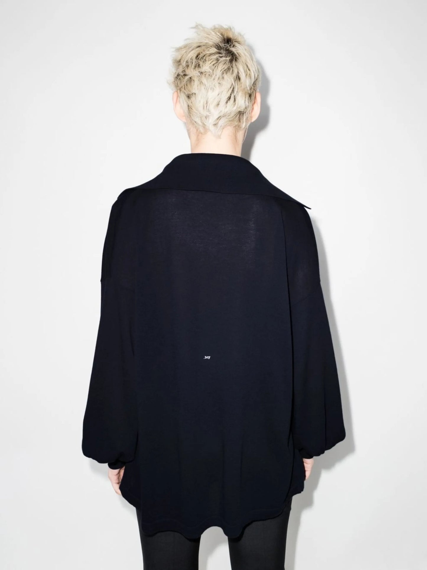 V-neck cotton jumper