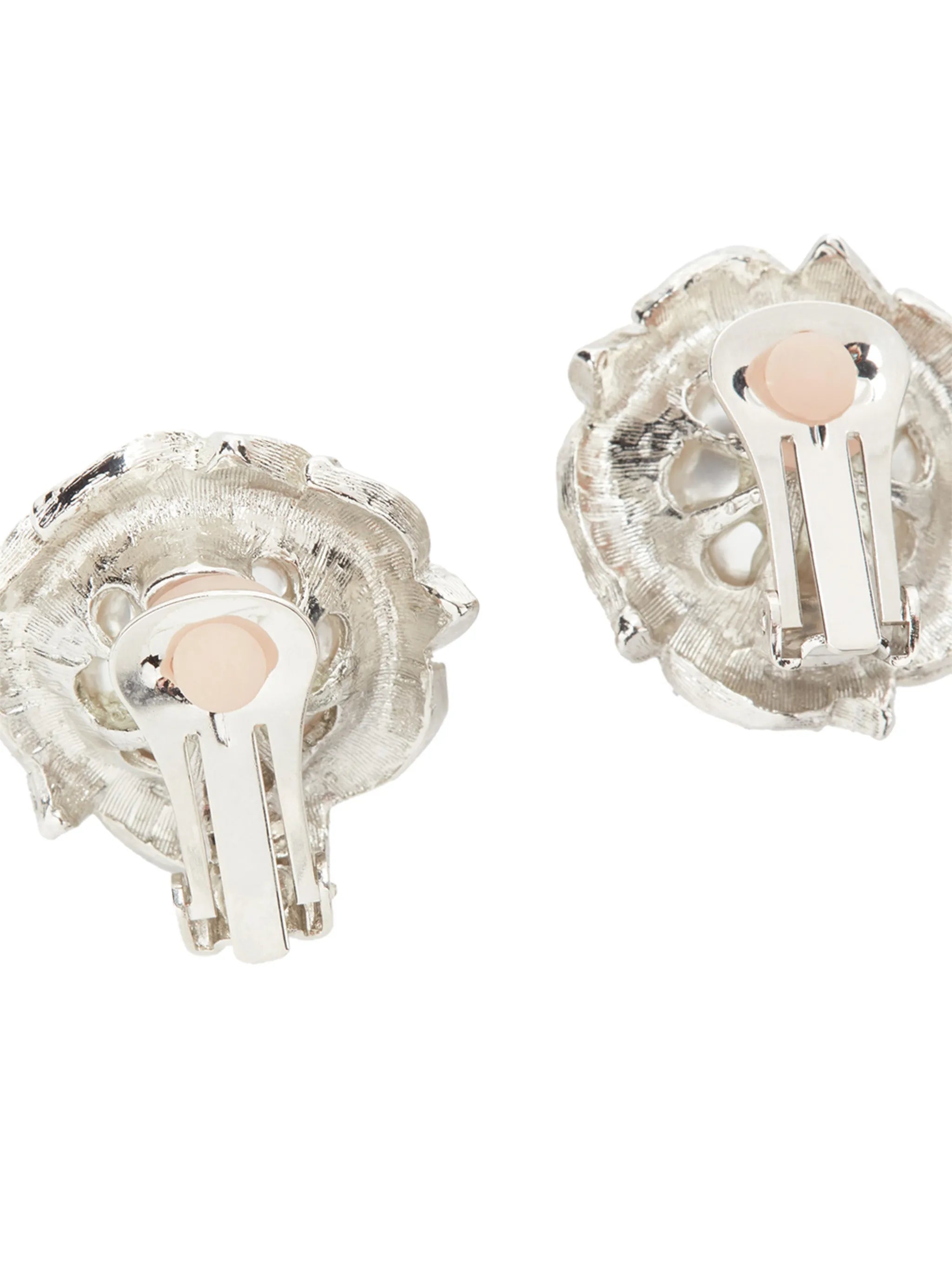 pearl-embellished clip-on earrings
