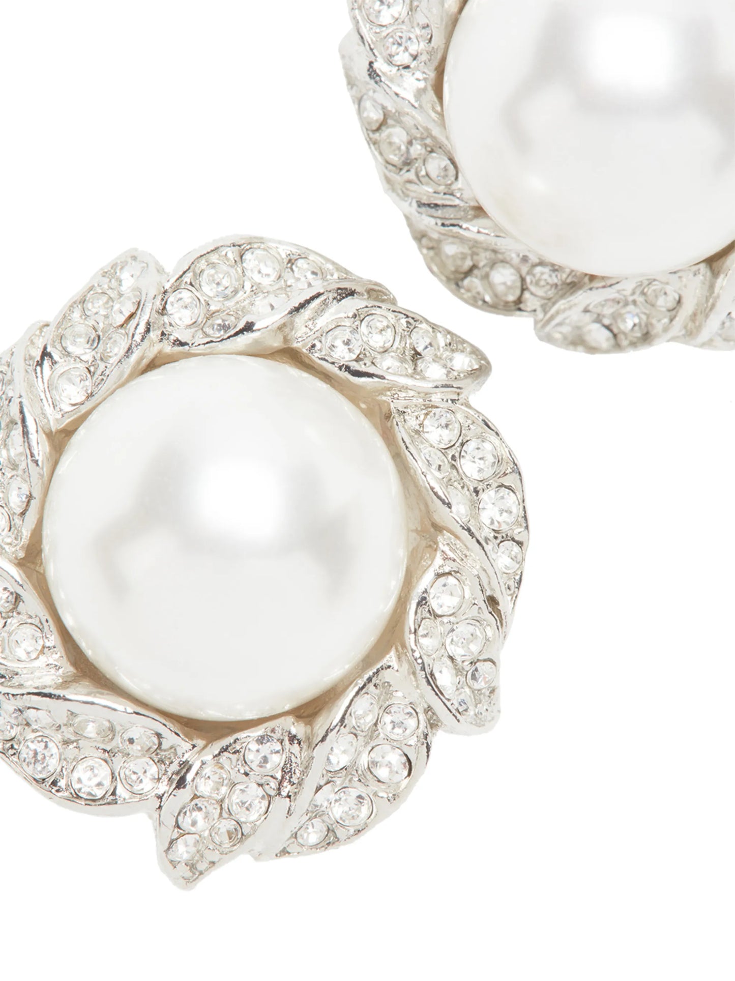 pearl-embellished clip-on earrings