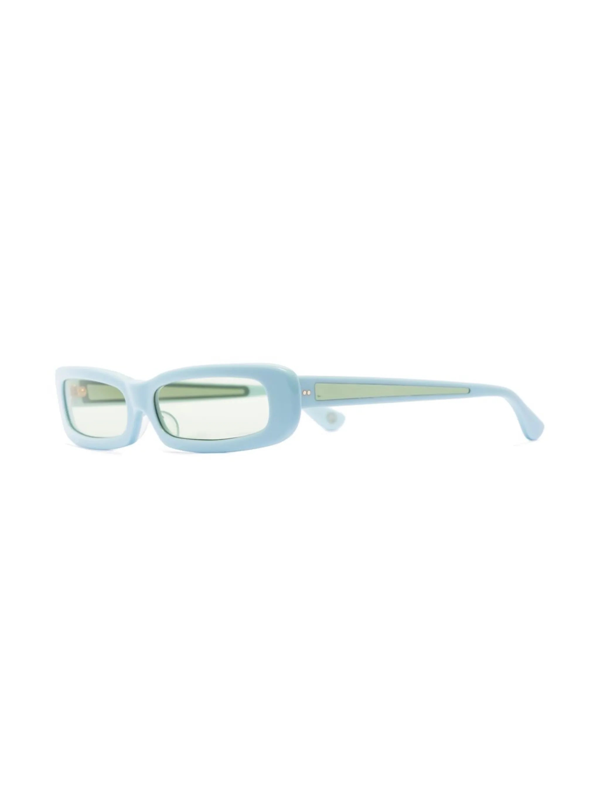 rectangle-frame tinted sunglasses