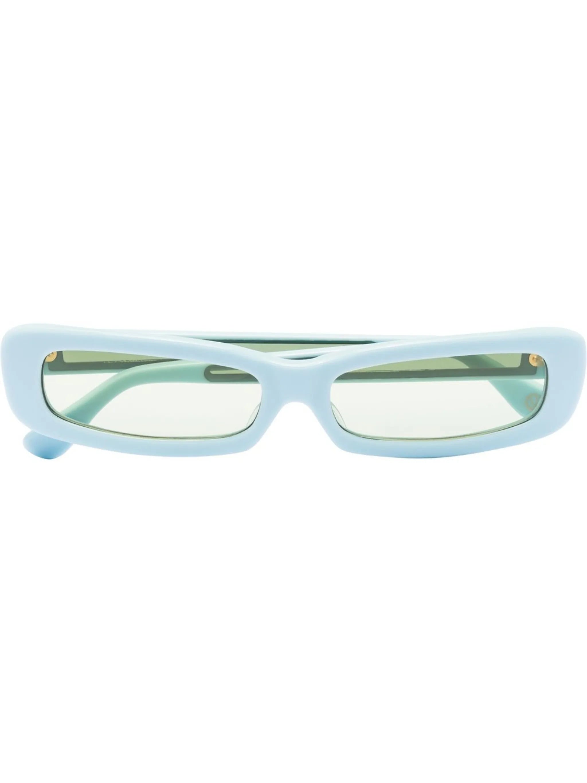 rectangle-frame tinted sunglasses