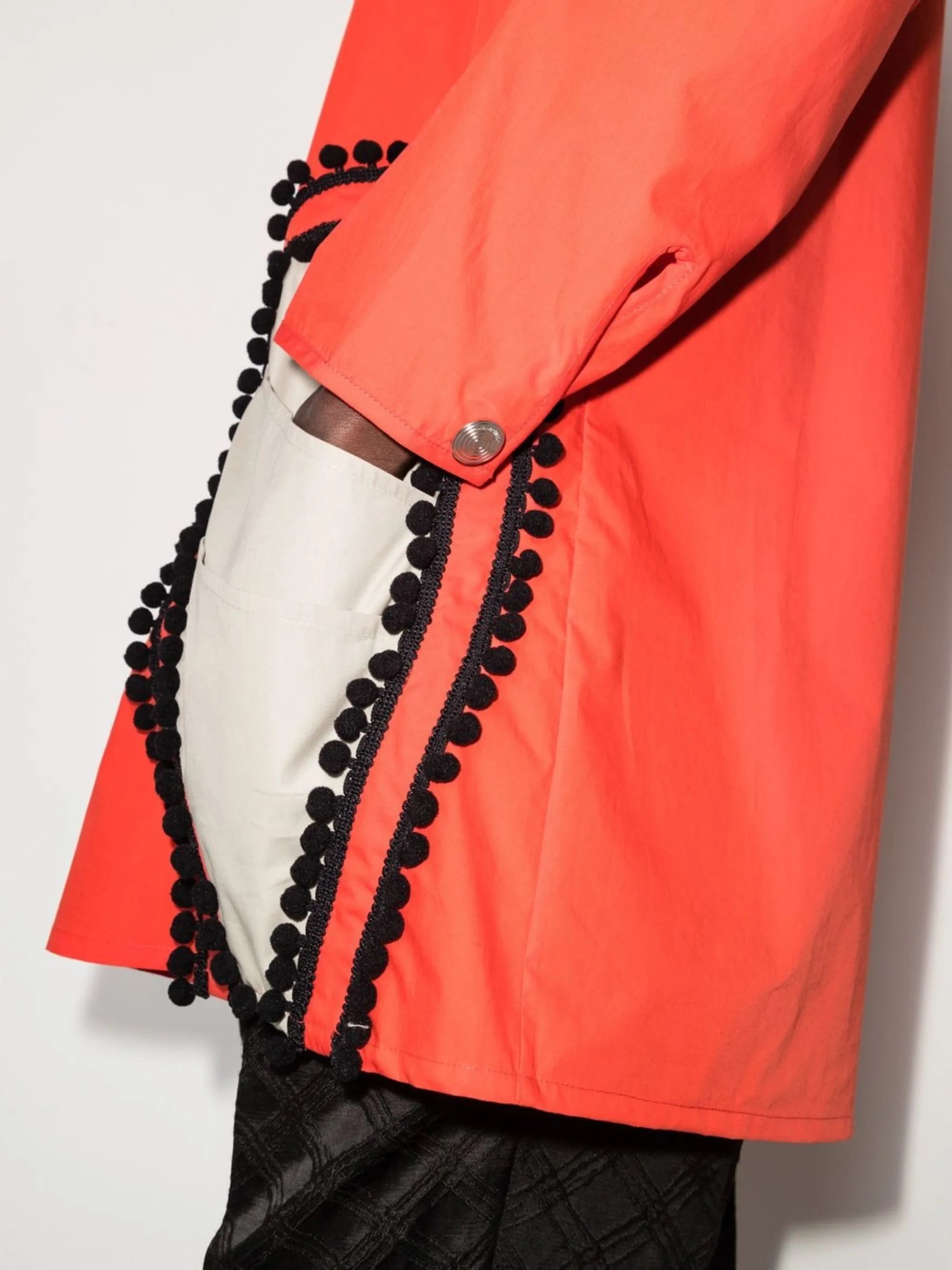 embroidered funnel-neck tunic