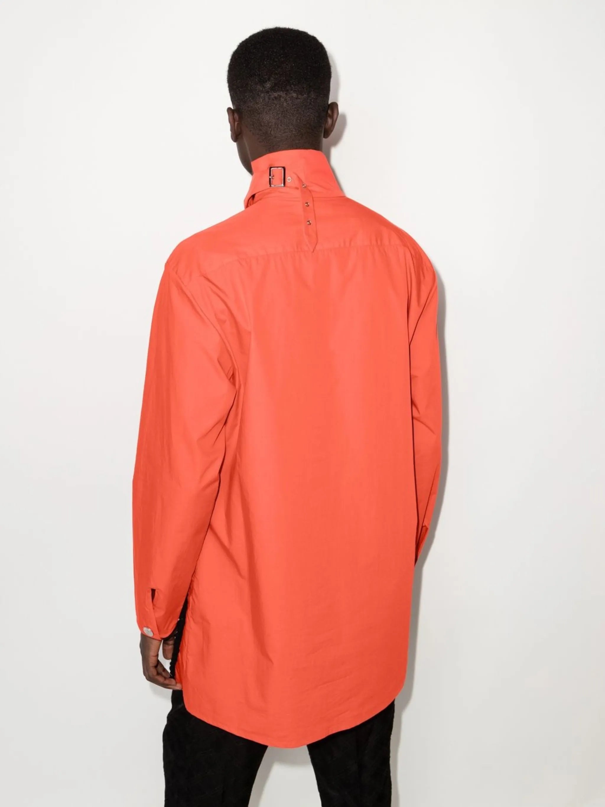 embroidered funnel-neck tunic