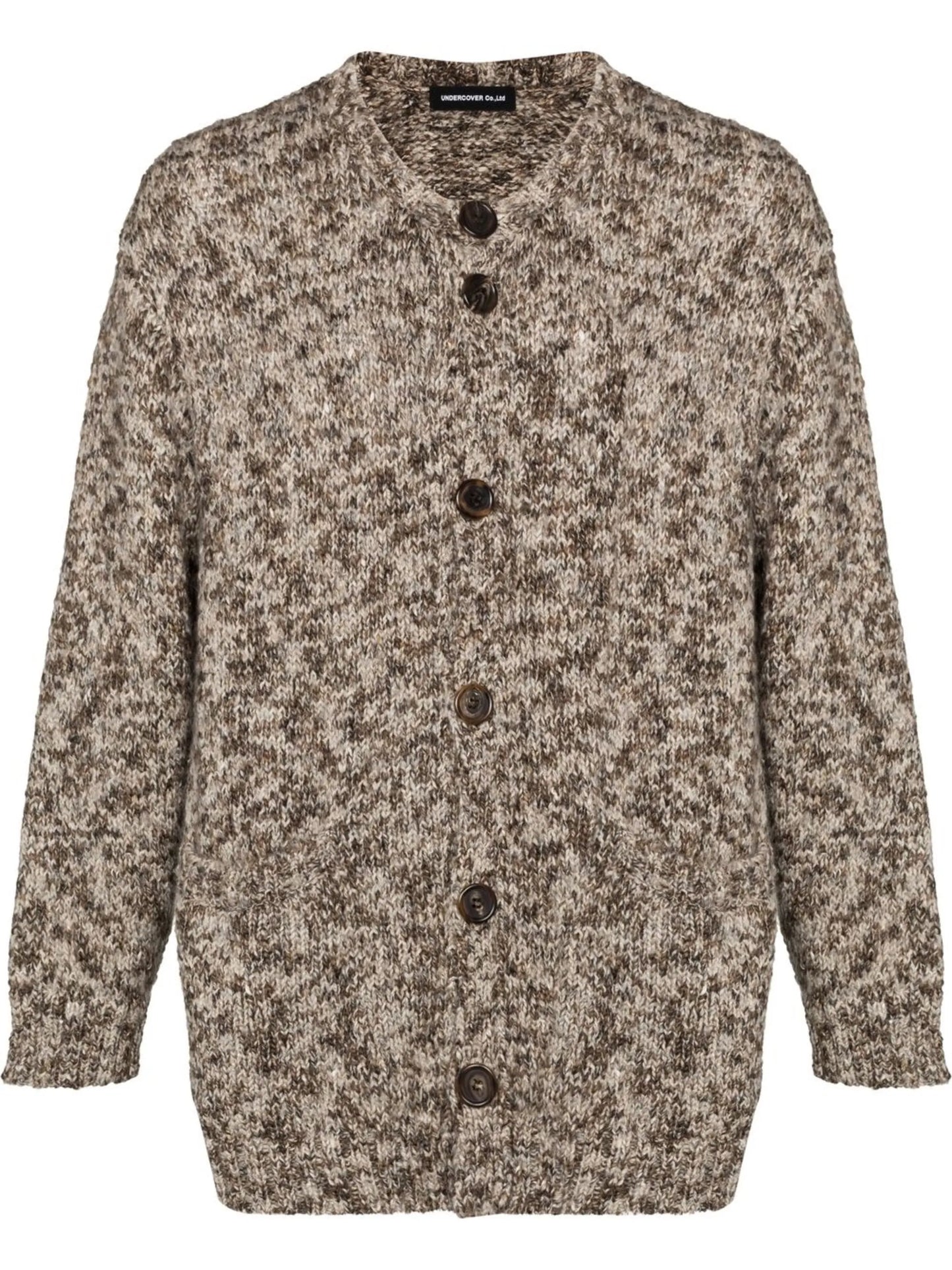 marl-knit oversized cardigan