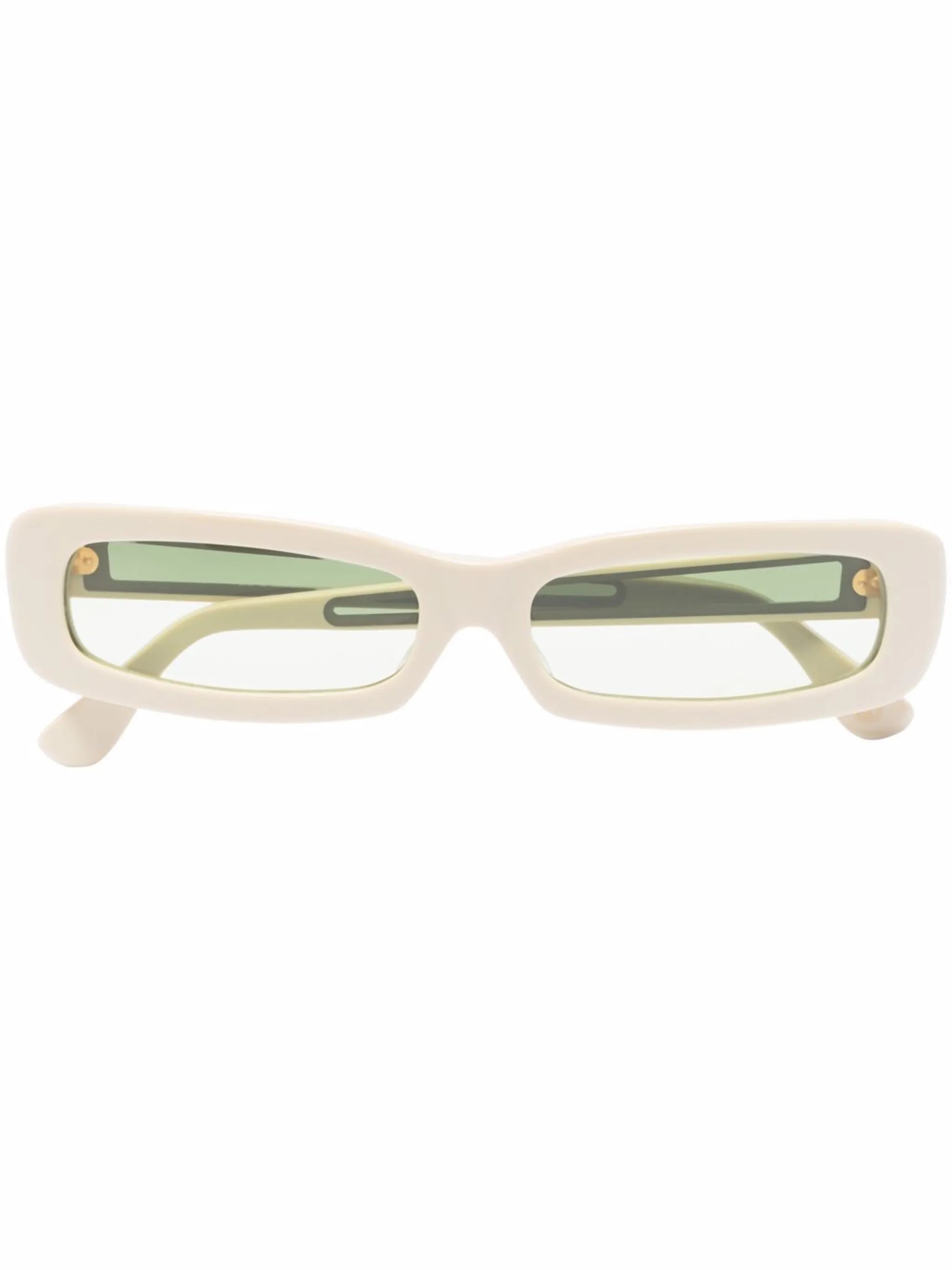 rectangle-frame tinted sunglasses