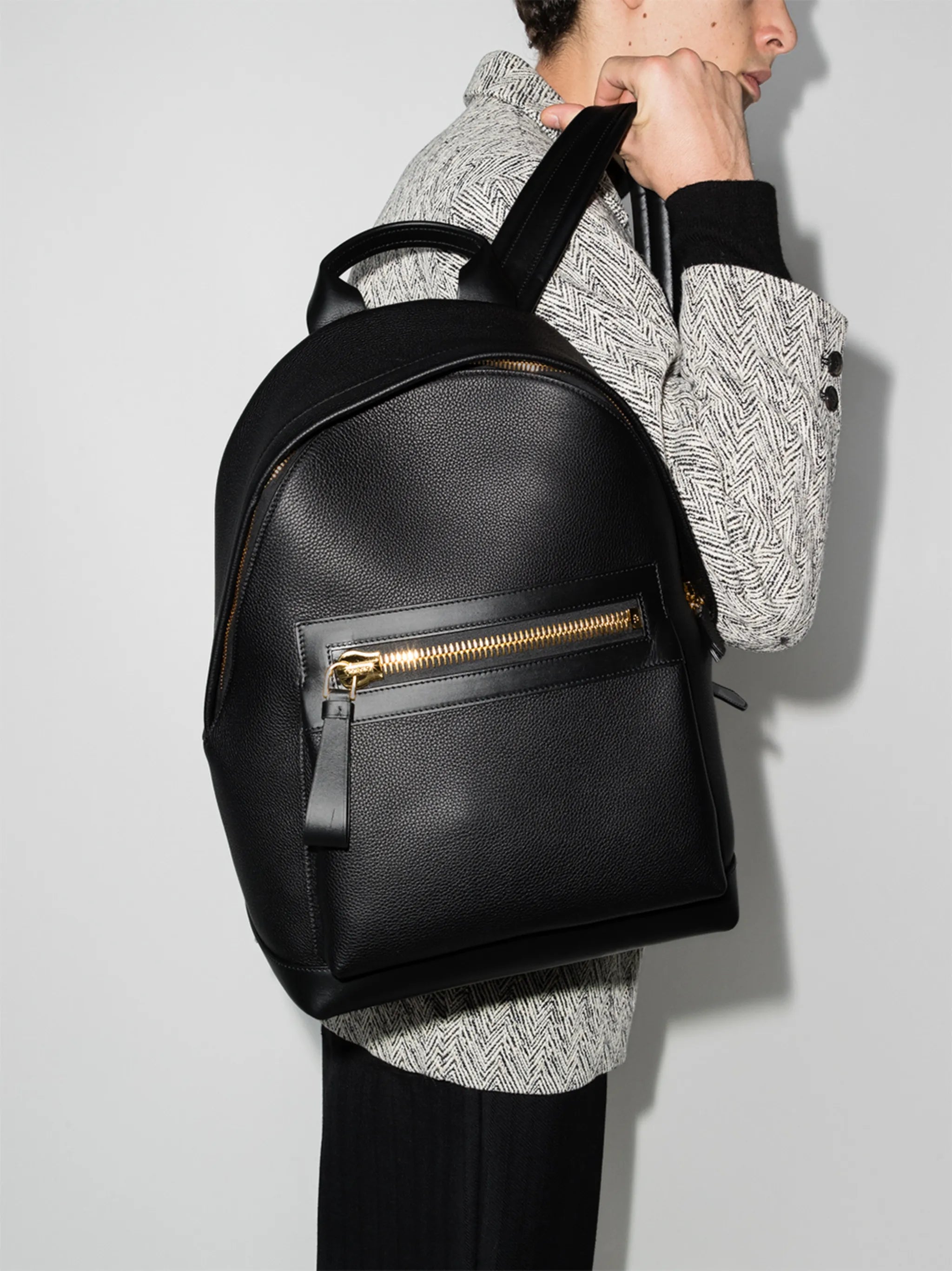 Buckley grained leather backpack