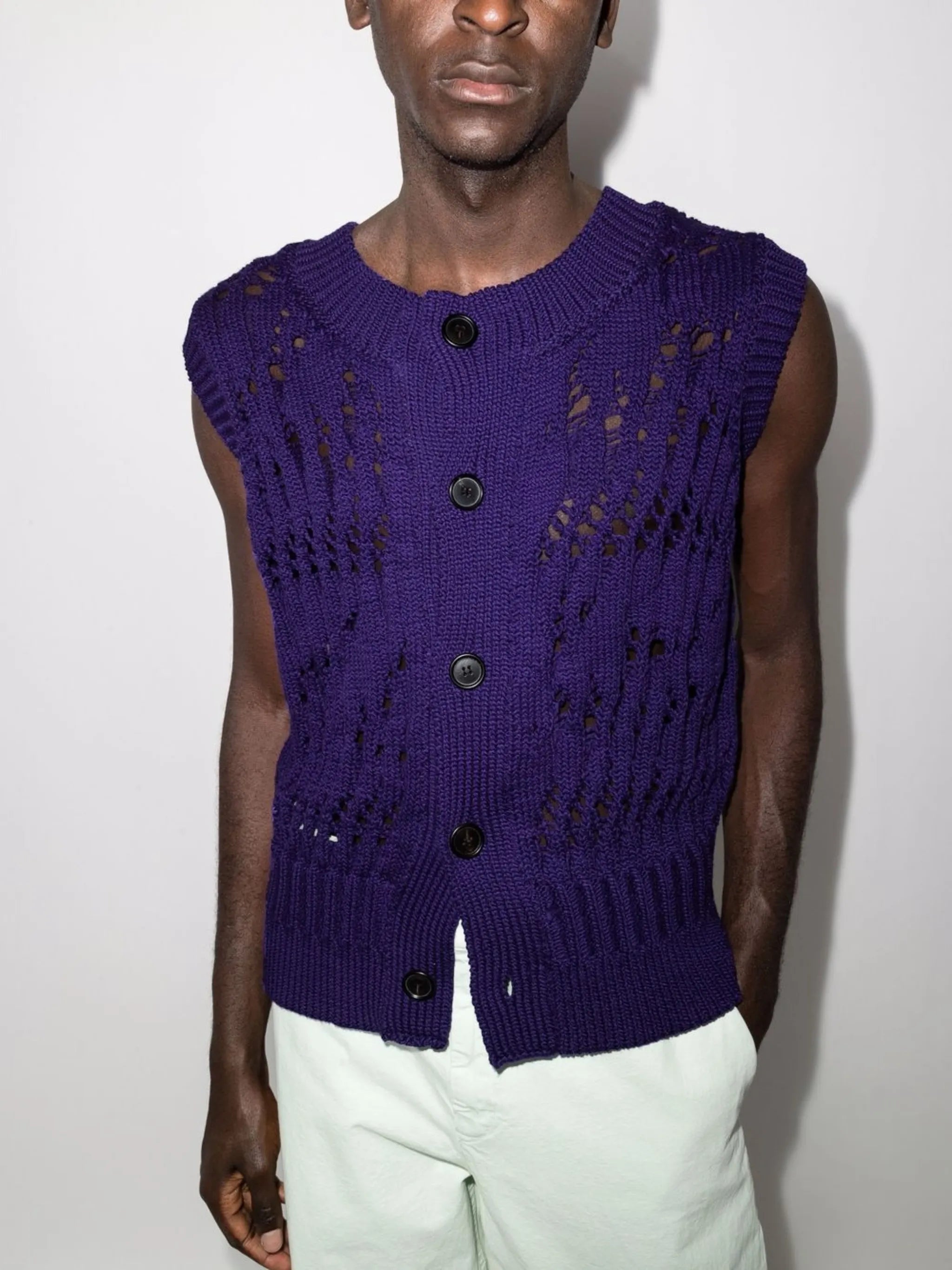 Clemens cutout knitted vest
