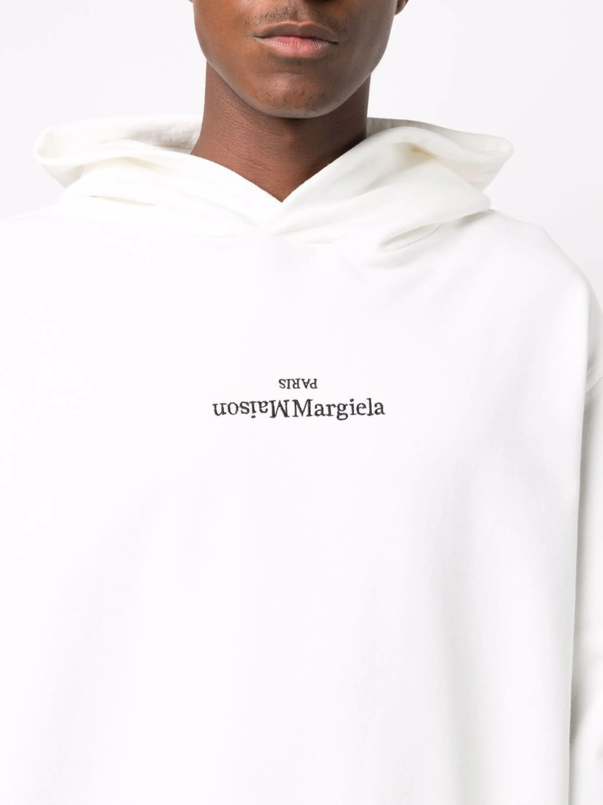 logo-embroidered cotton hoodie
