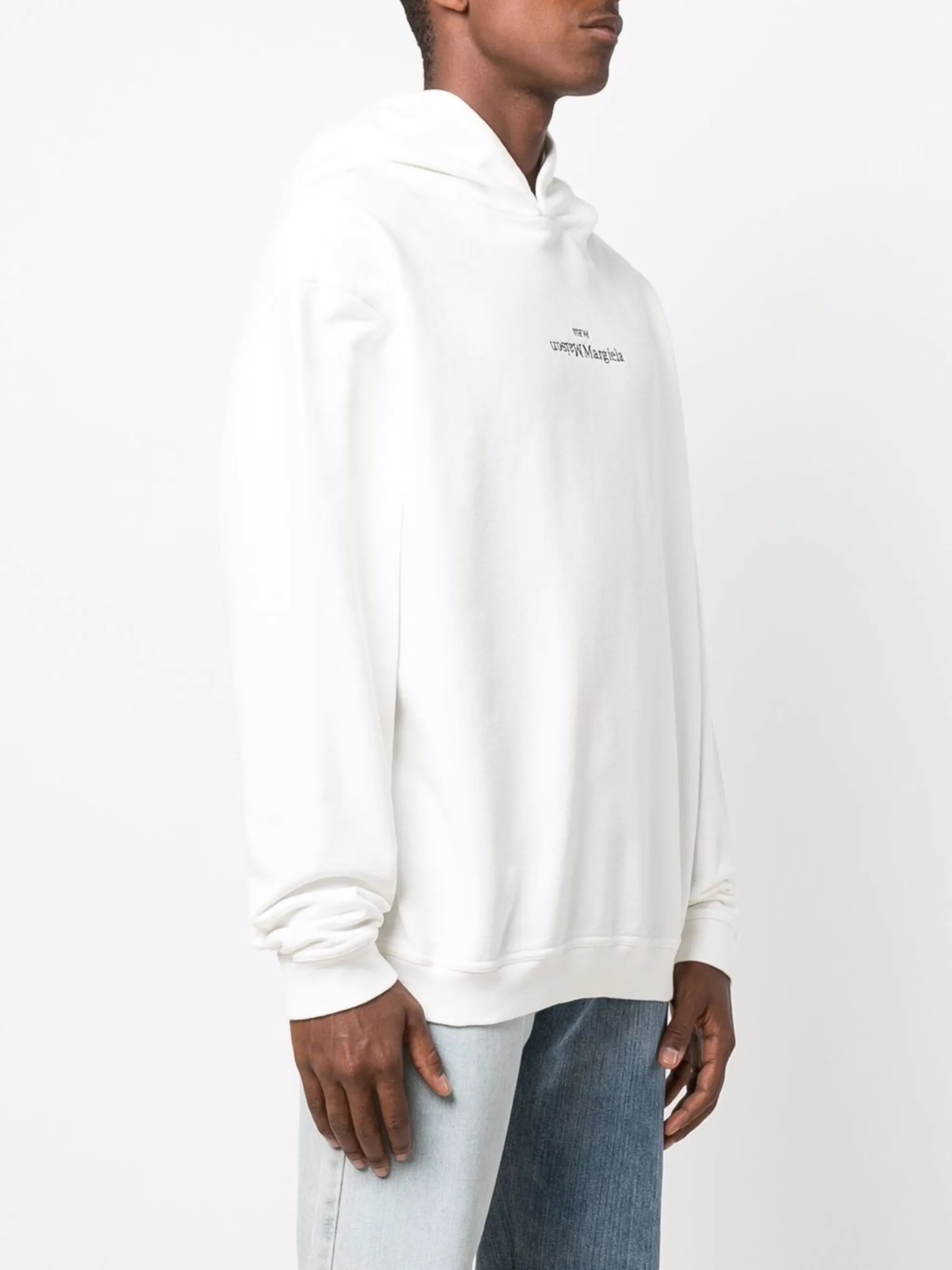 logo-embroidered cotton hoodie