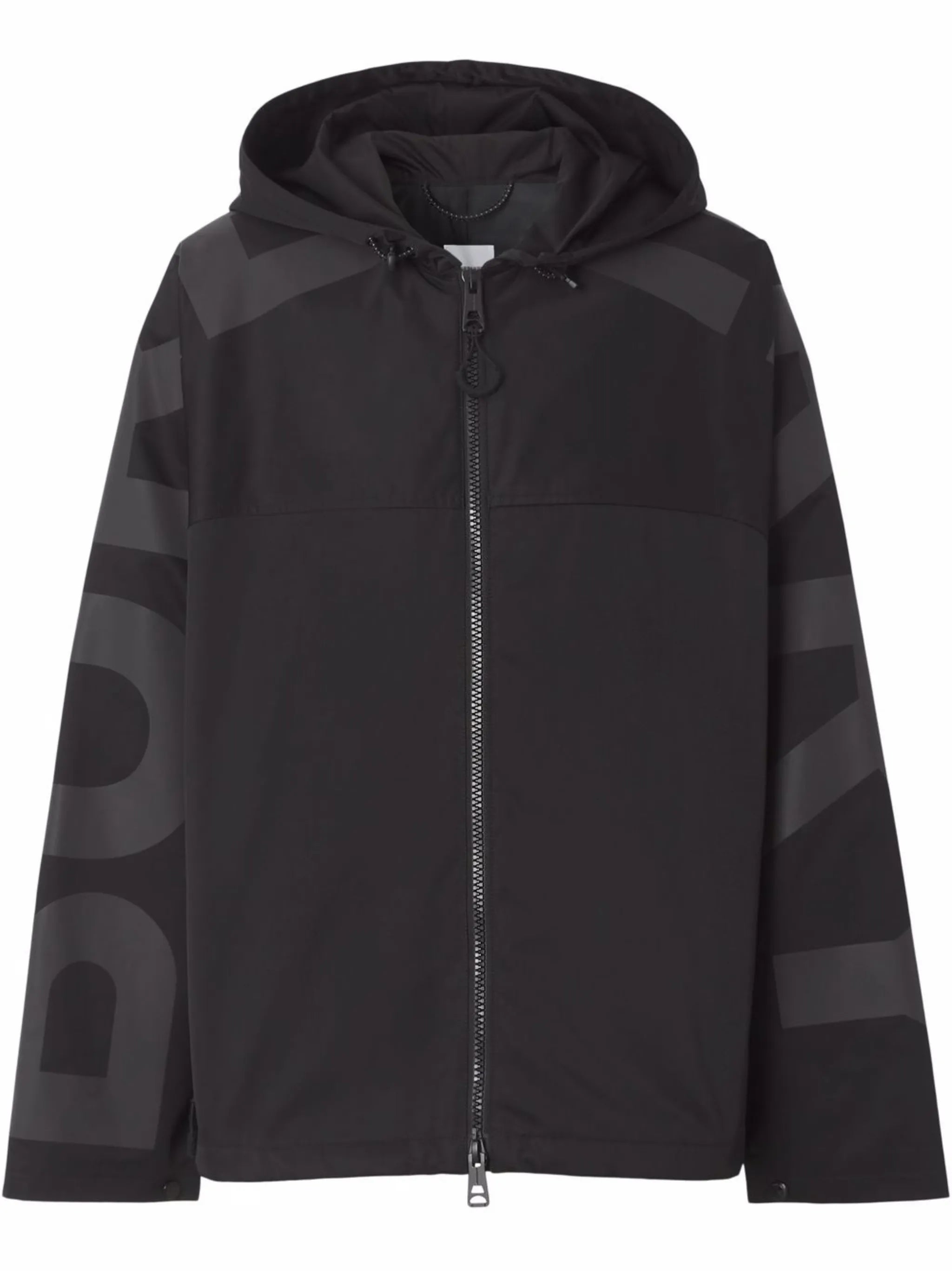 logo-print lightweight hooded jacket