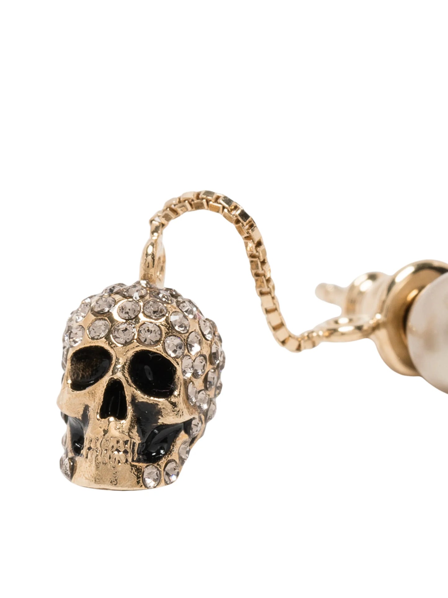 pave skull earrings