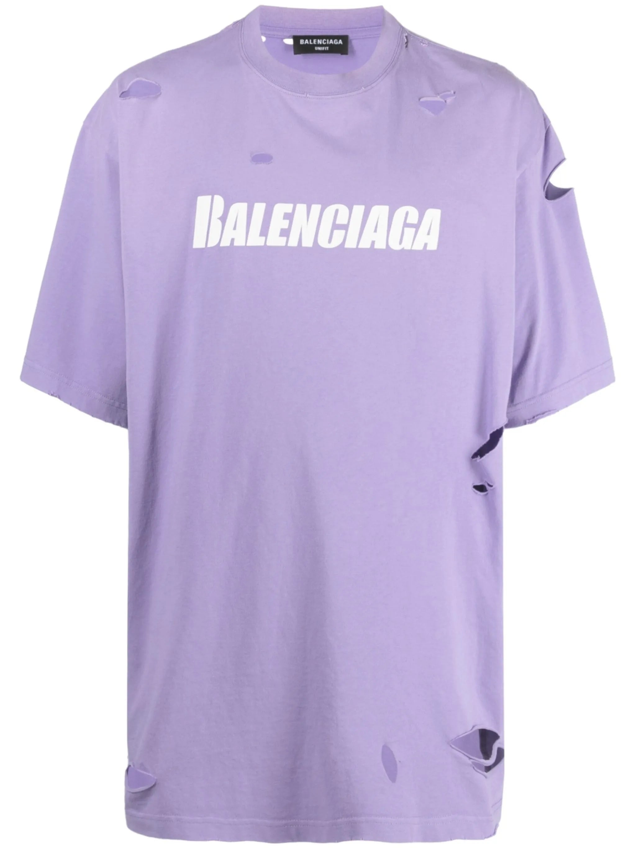 logo print distressed-finish T-shirt