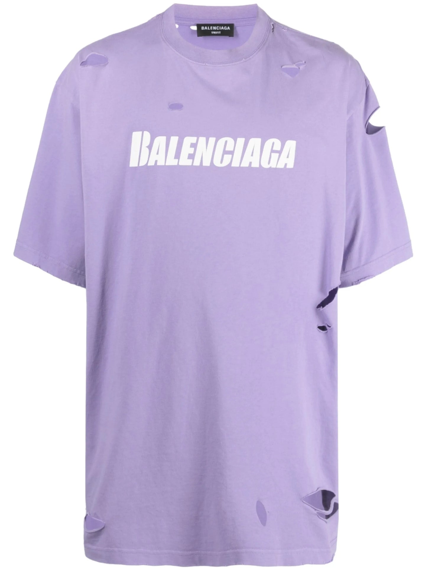 logo print distressed-finish T-shirt