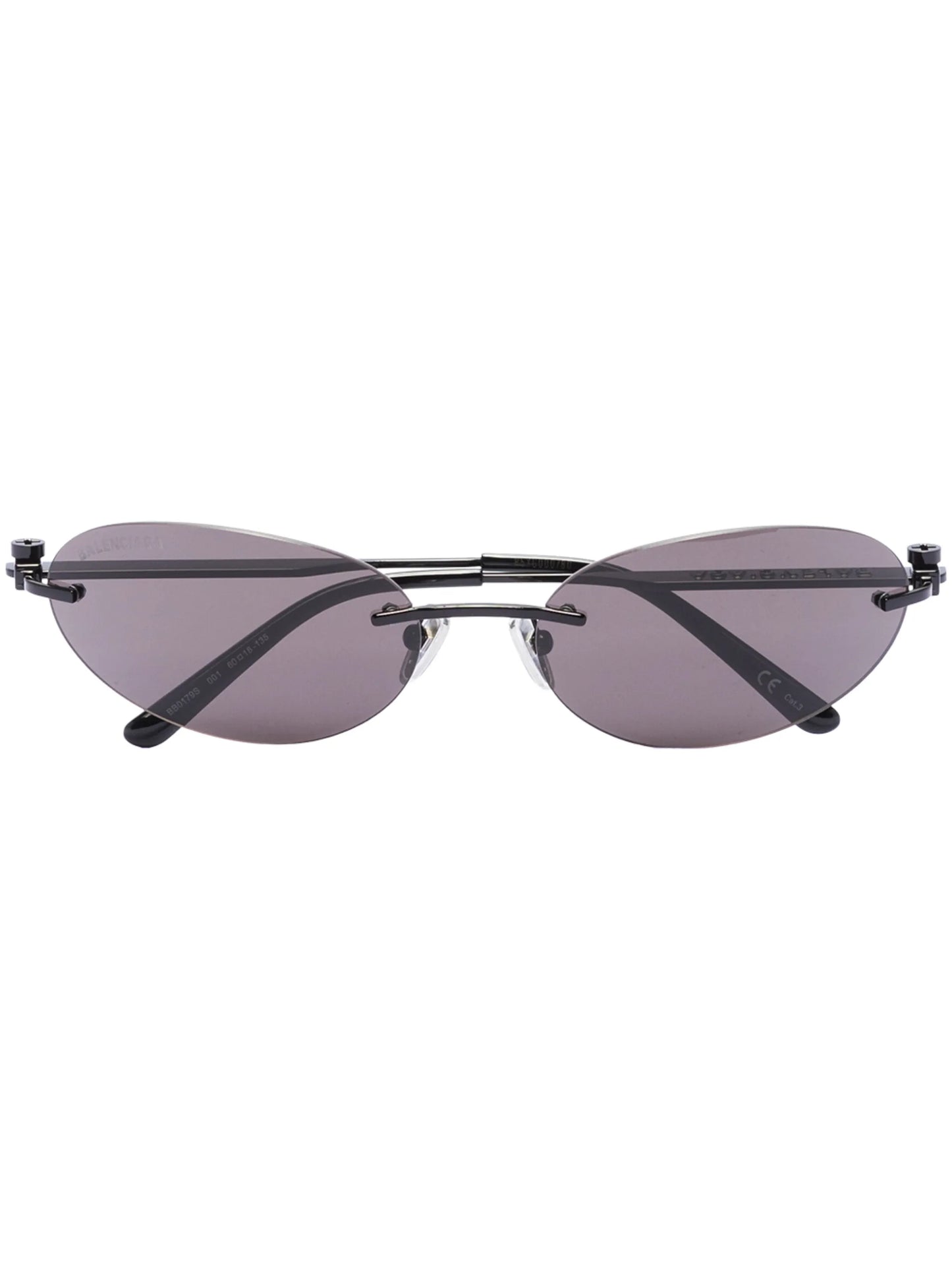 Invisible oval-frame sunglasses