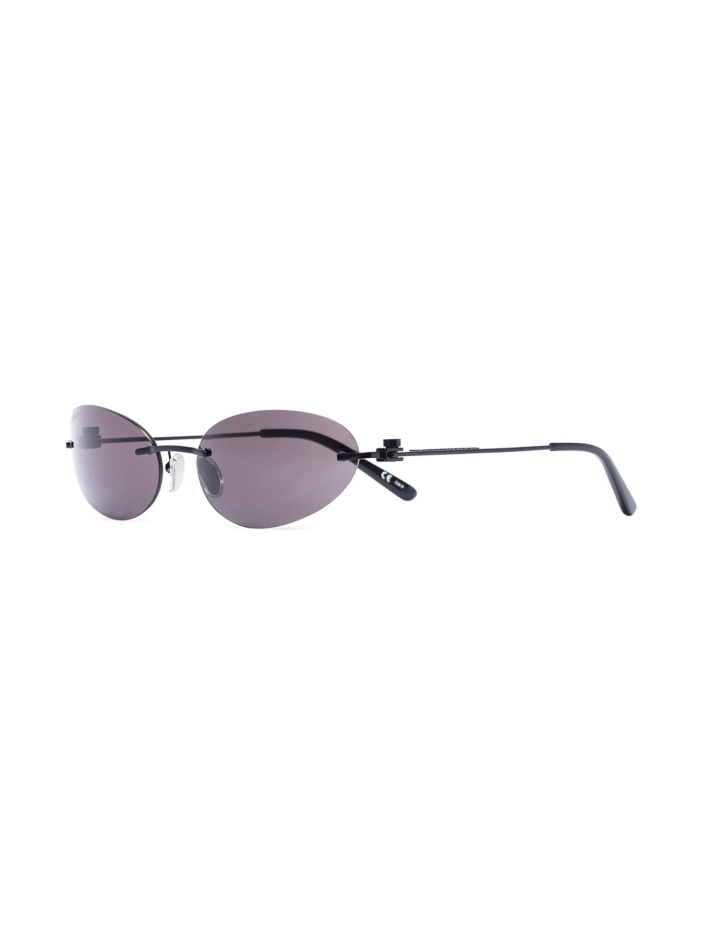Invisible oval-frame sunglasses
