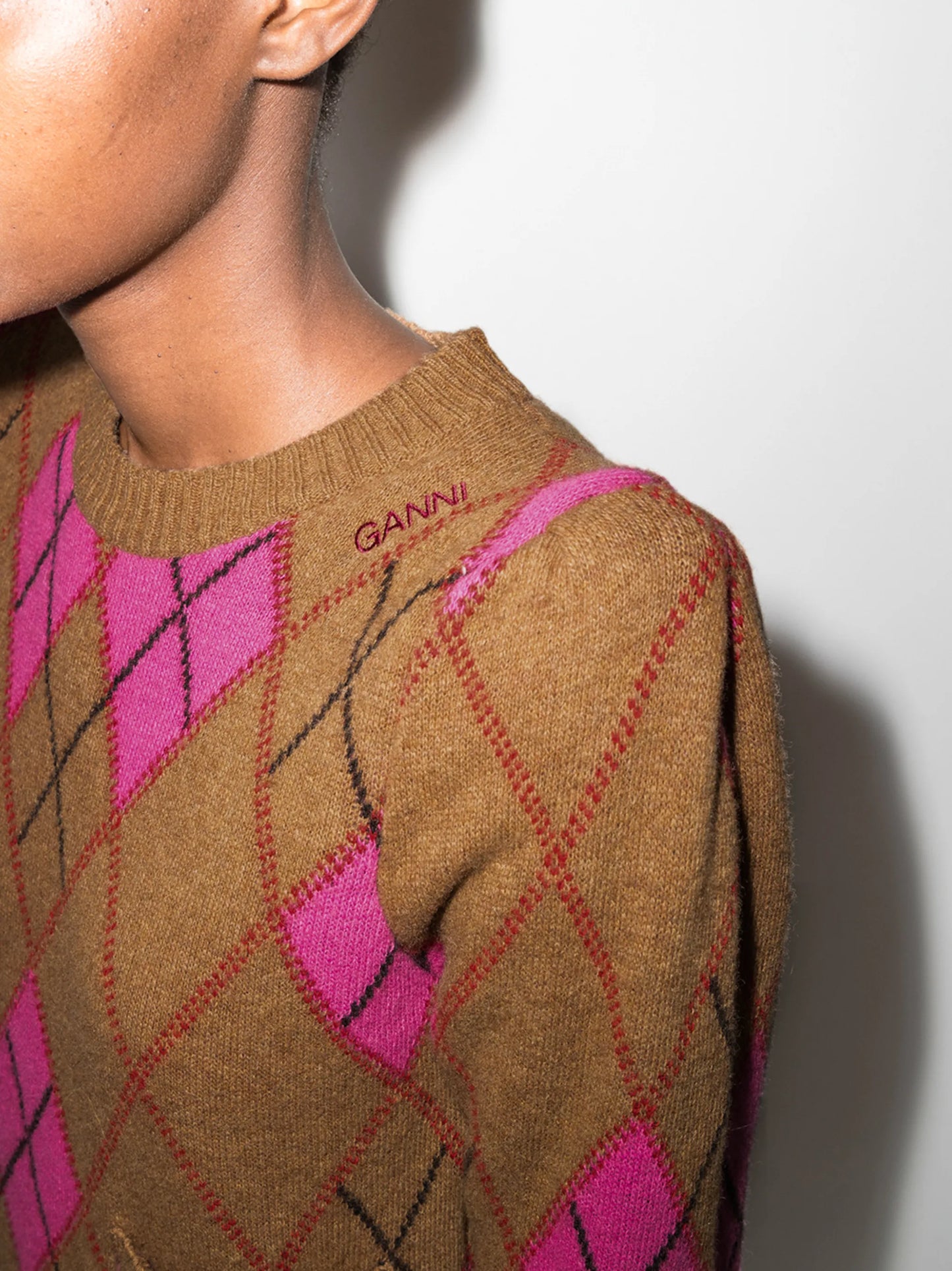 harlequin pattern jumper